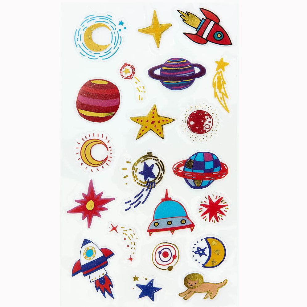 Foil Space Sticker Sheet