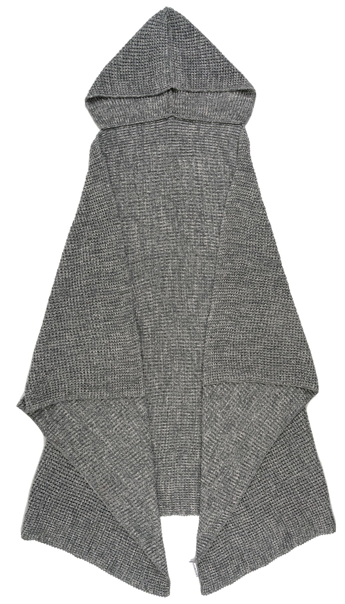 Grey Knit Reading Poncho - Adult
