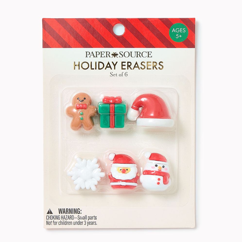 Holiday Icons Eraser Set of 6