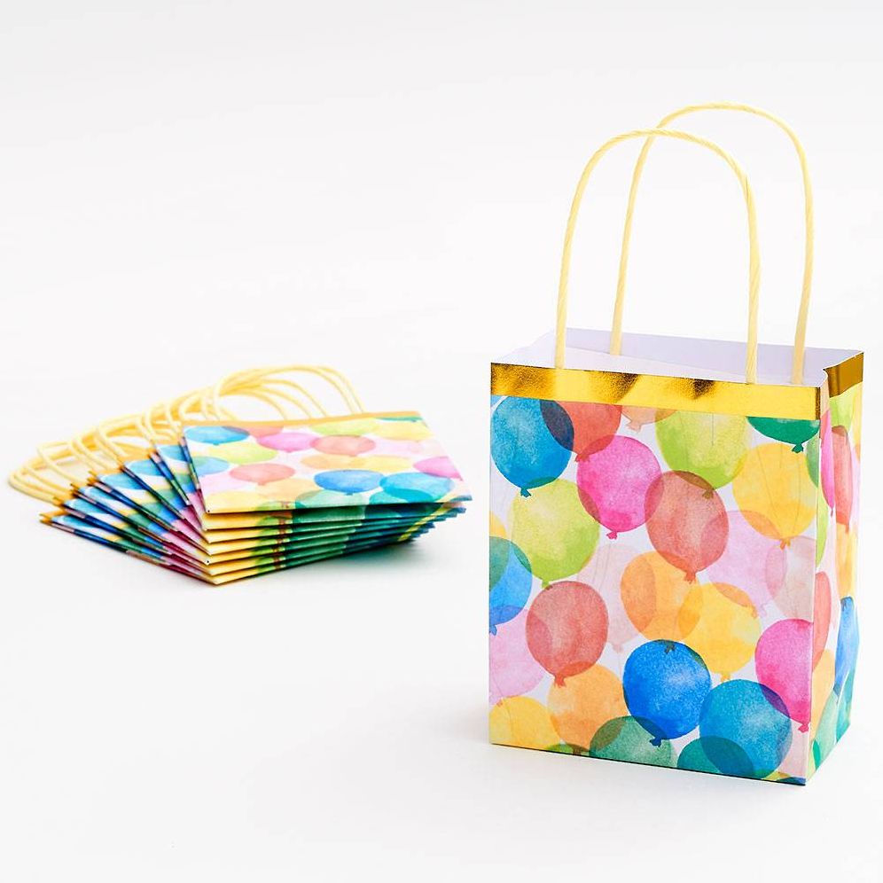 Watercolor Balloons Favor Bags
