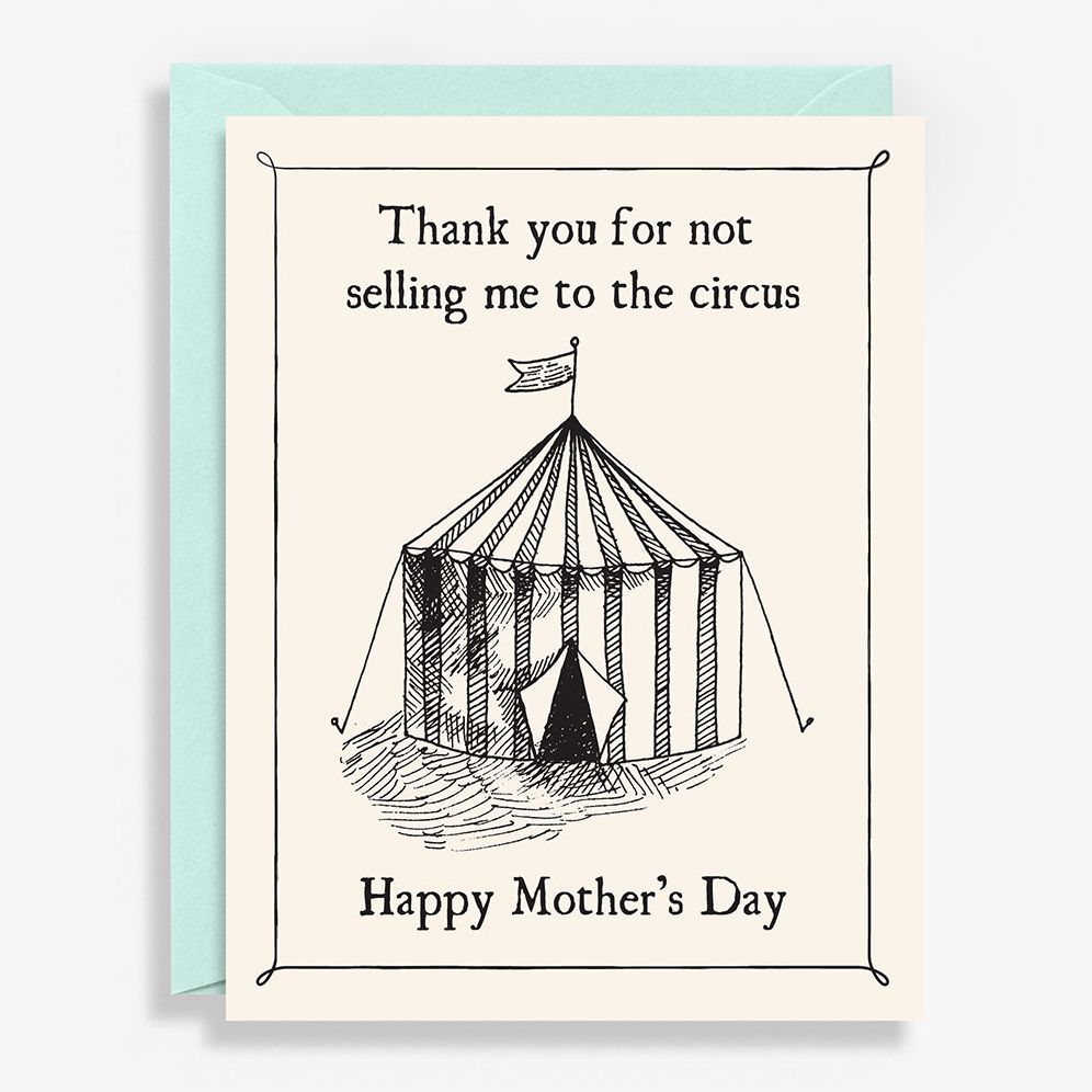 Circus Mother's Day Letterpress Card
