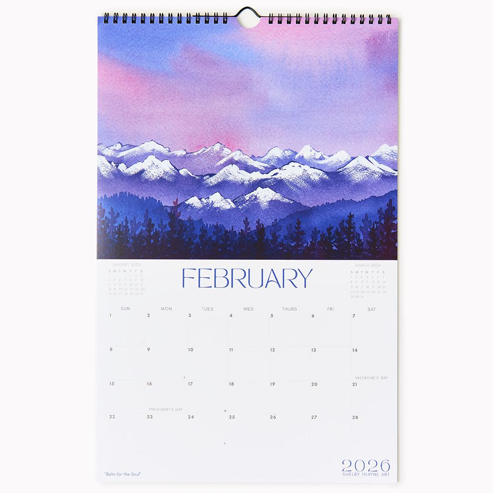 2026 Mountain Art Wall Calendar