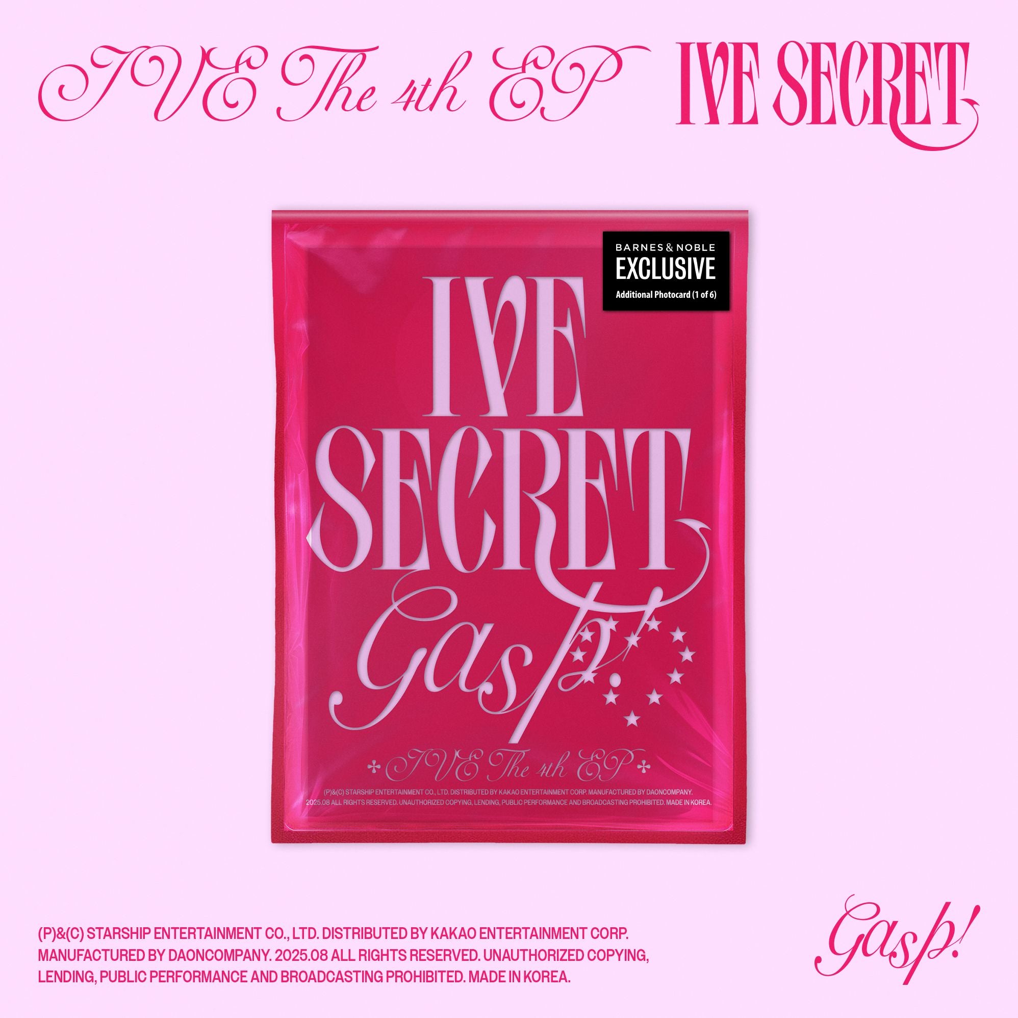 THE 4TH EP 'IVE SECRET' [GASP! VER.] [Barnes & Noble Exclusive]