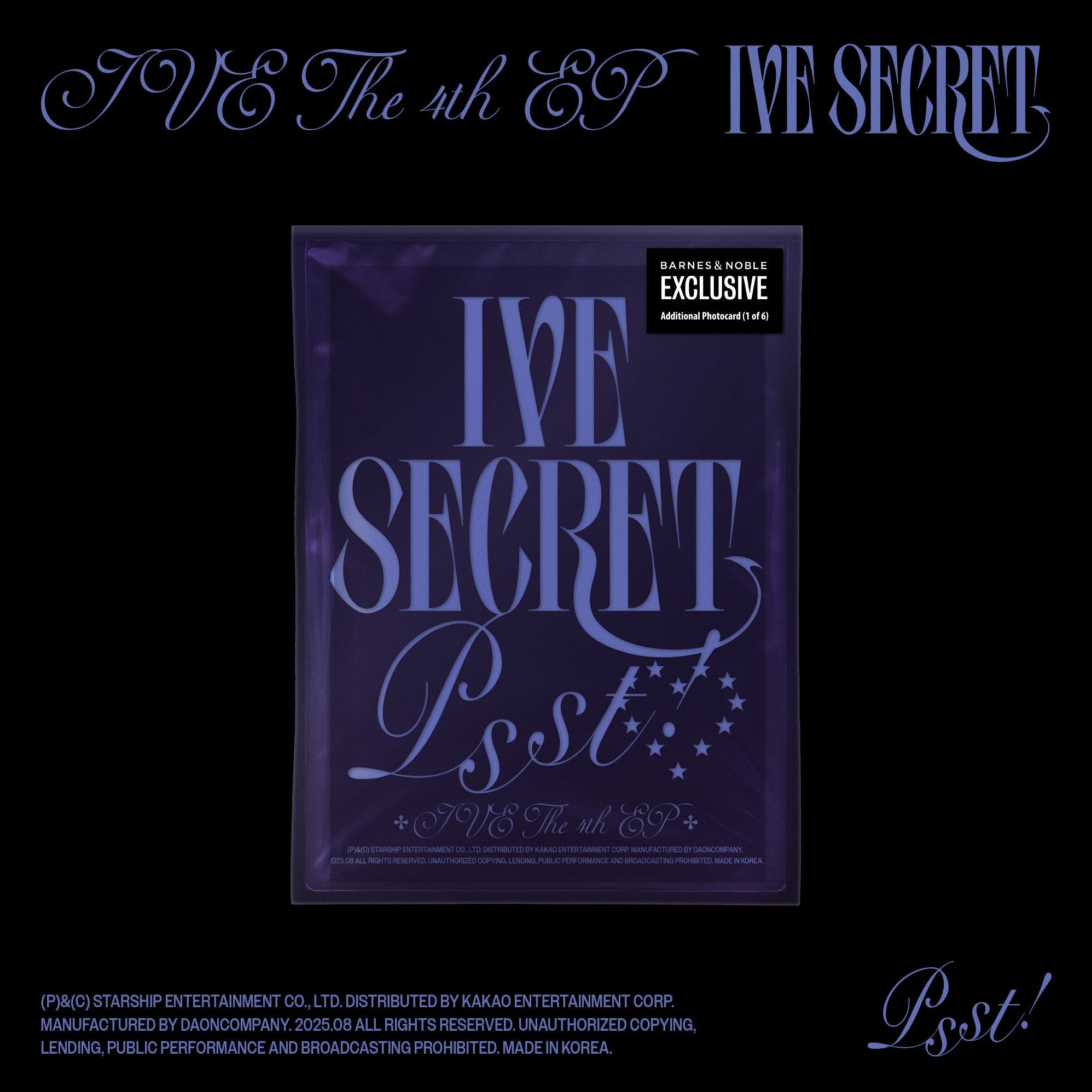 THE 4TH EP 'IVE SECRET' [PSST! VER.] [Barnes & Noble Exclusive]