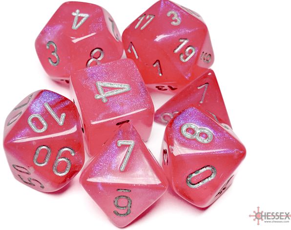 Borealis Polyhedral Pink/silver Luminary 7-Die Set