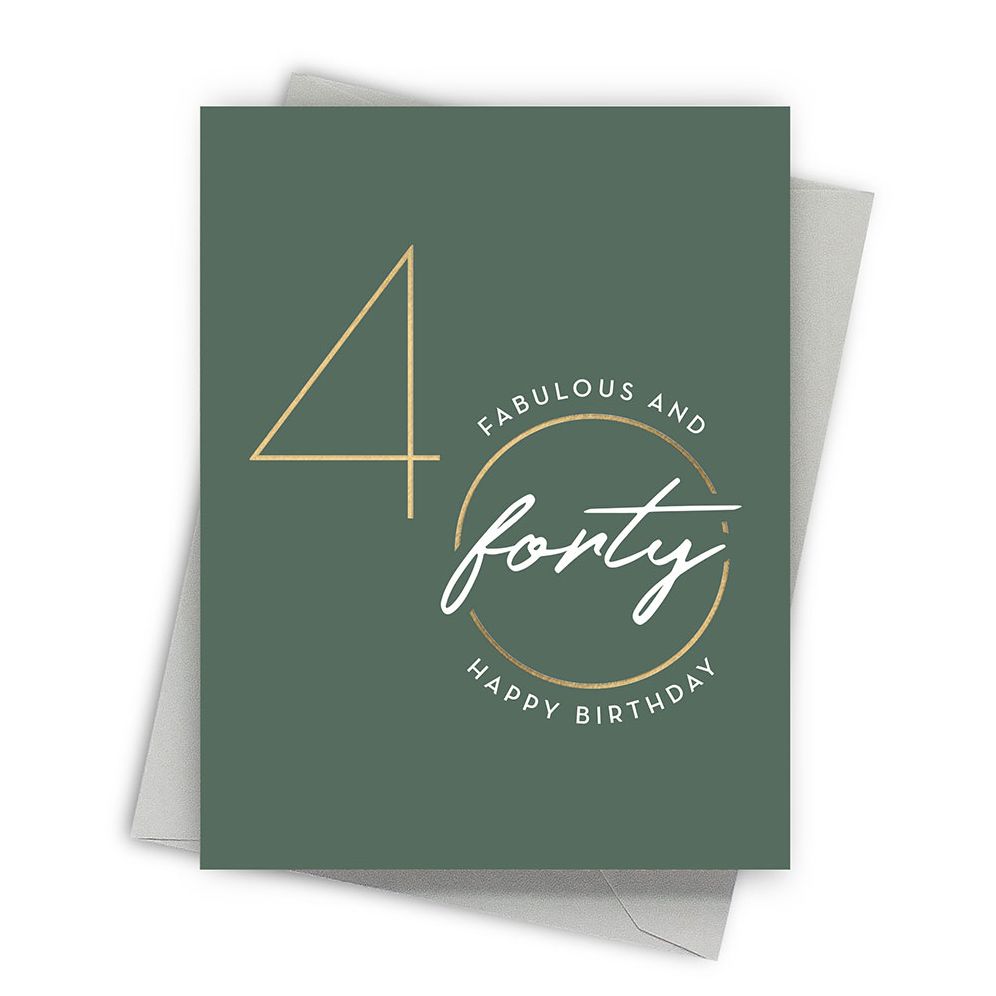 Fabulous Forty Milestone Birthday Card