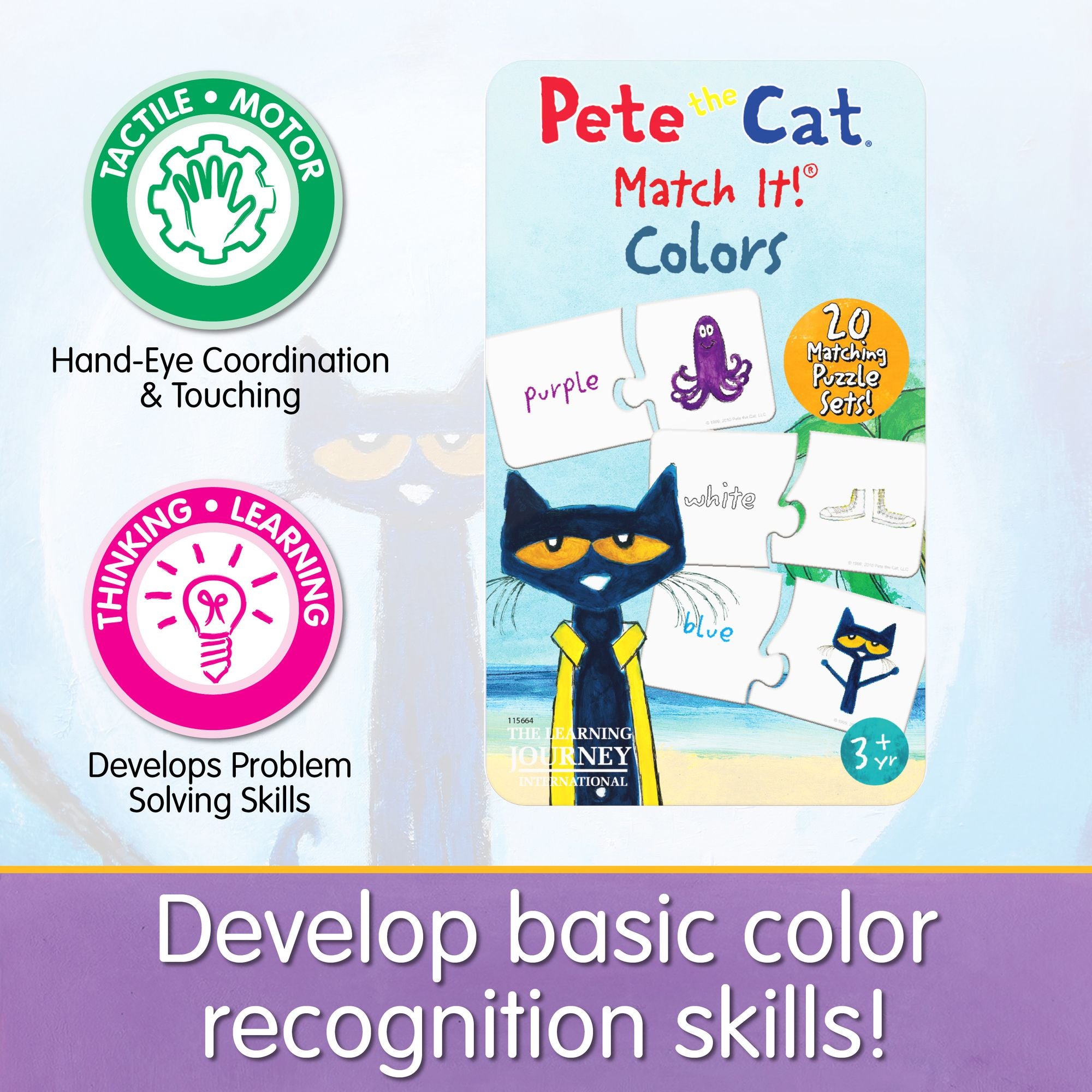 Pete the Cat Match It! Tin Colors