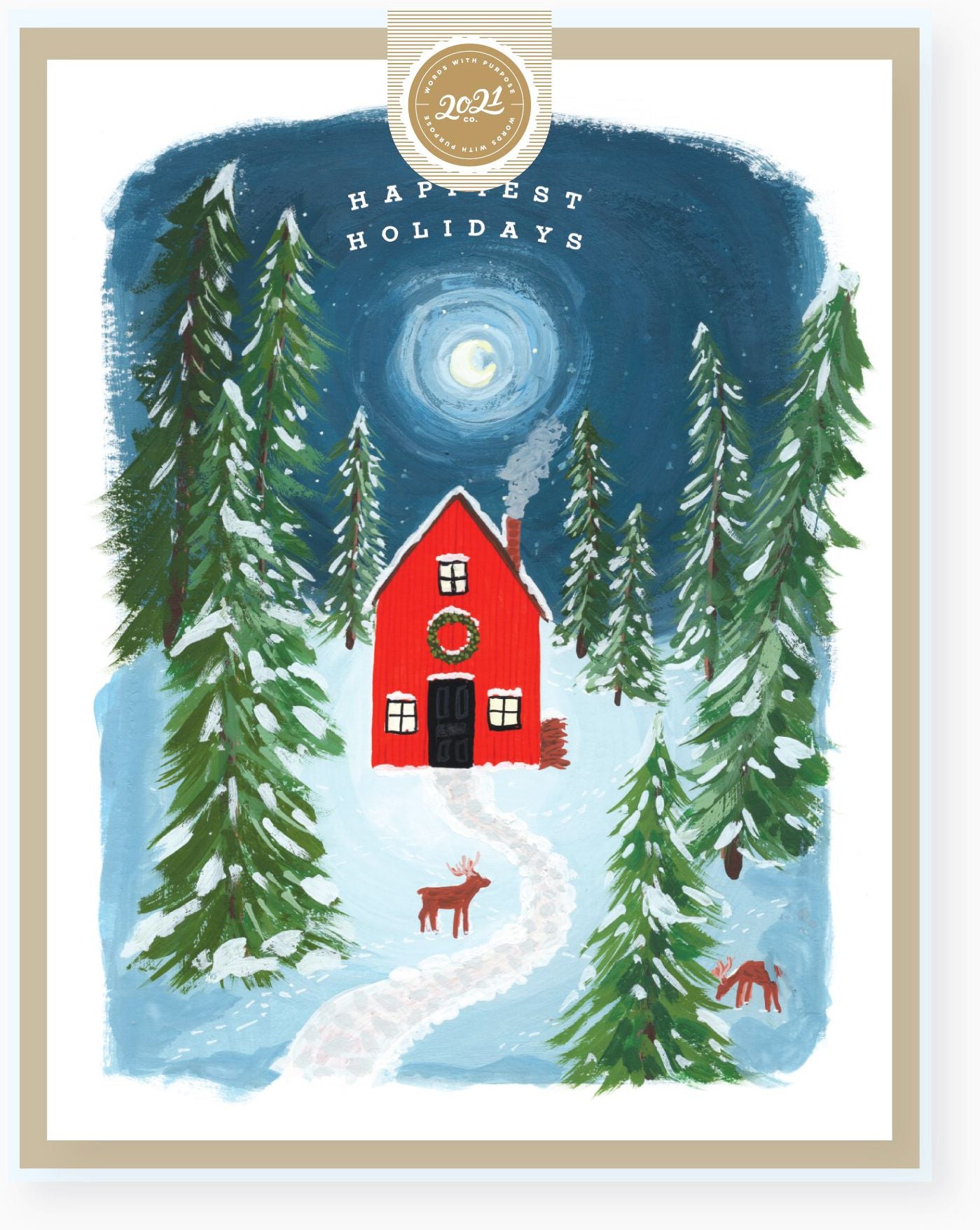 Woodsy Cabin Happy Holidays Boxed Set Greeting Cards