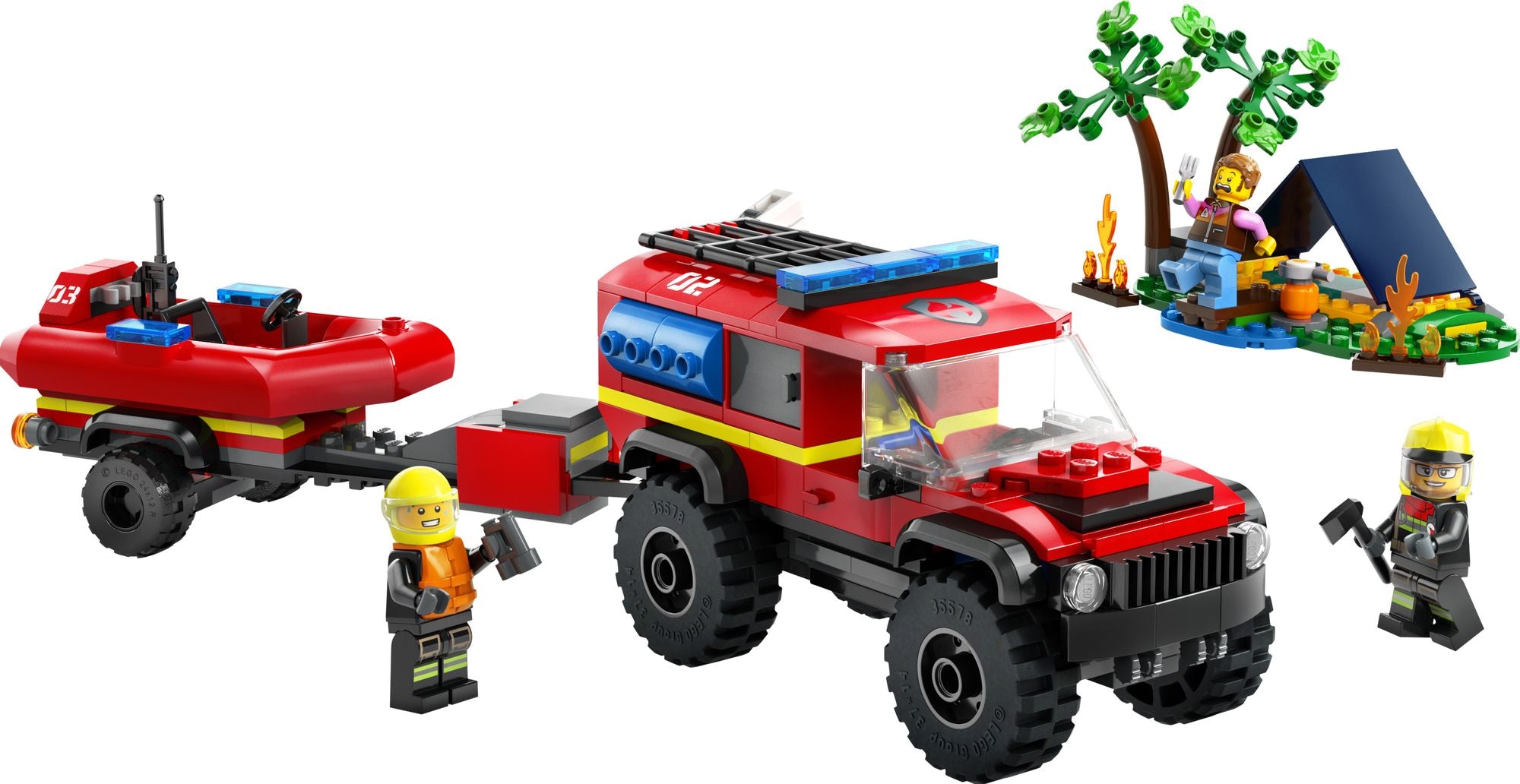 LEGO City Fire 4x4 Truck with Rescue Boat 60412