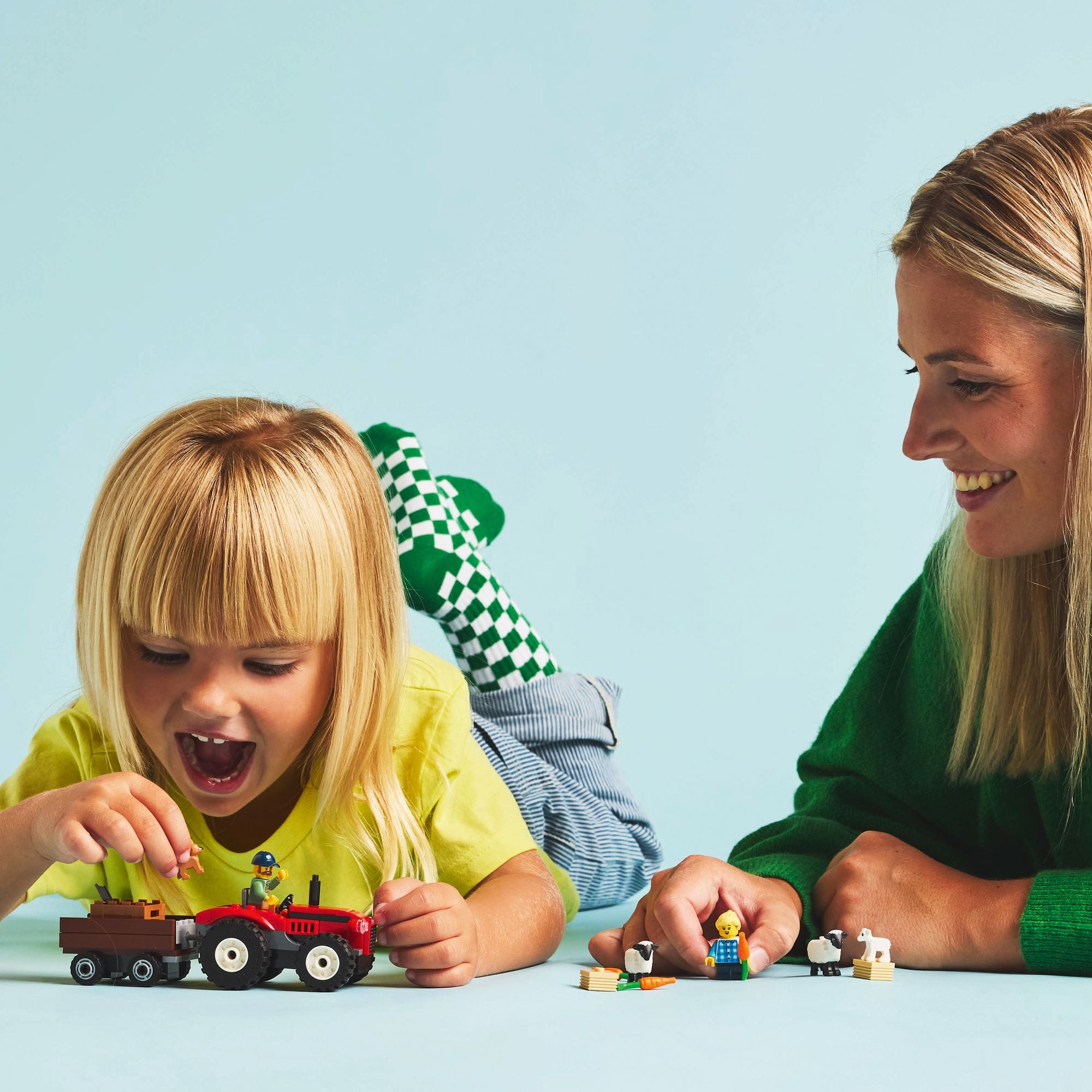 LEGO City Great Vehicles Red Farm Tractor with Trailer & Sheep 60461