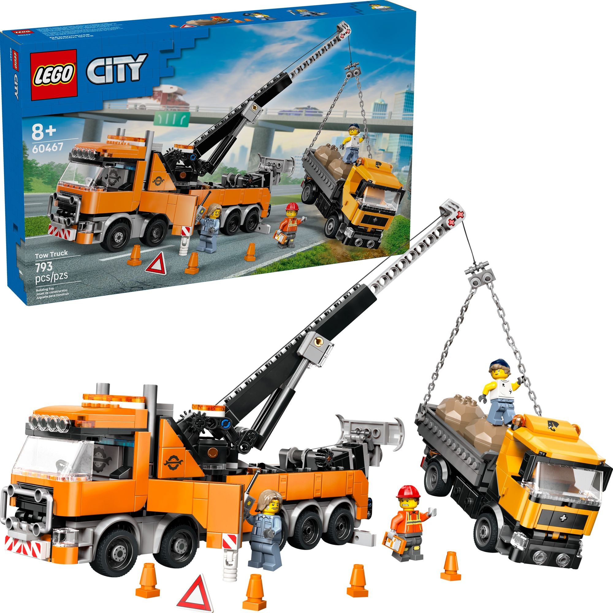LEGO City Big Vehicles Heavy-Duty Recovery Tow Truck with Crane 60467