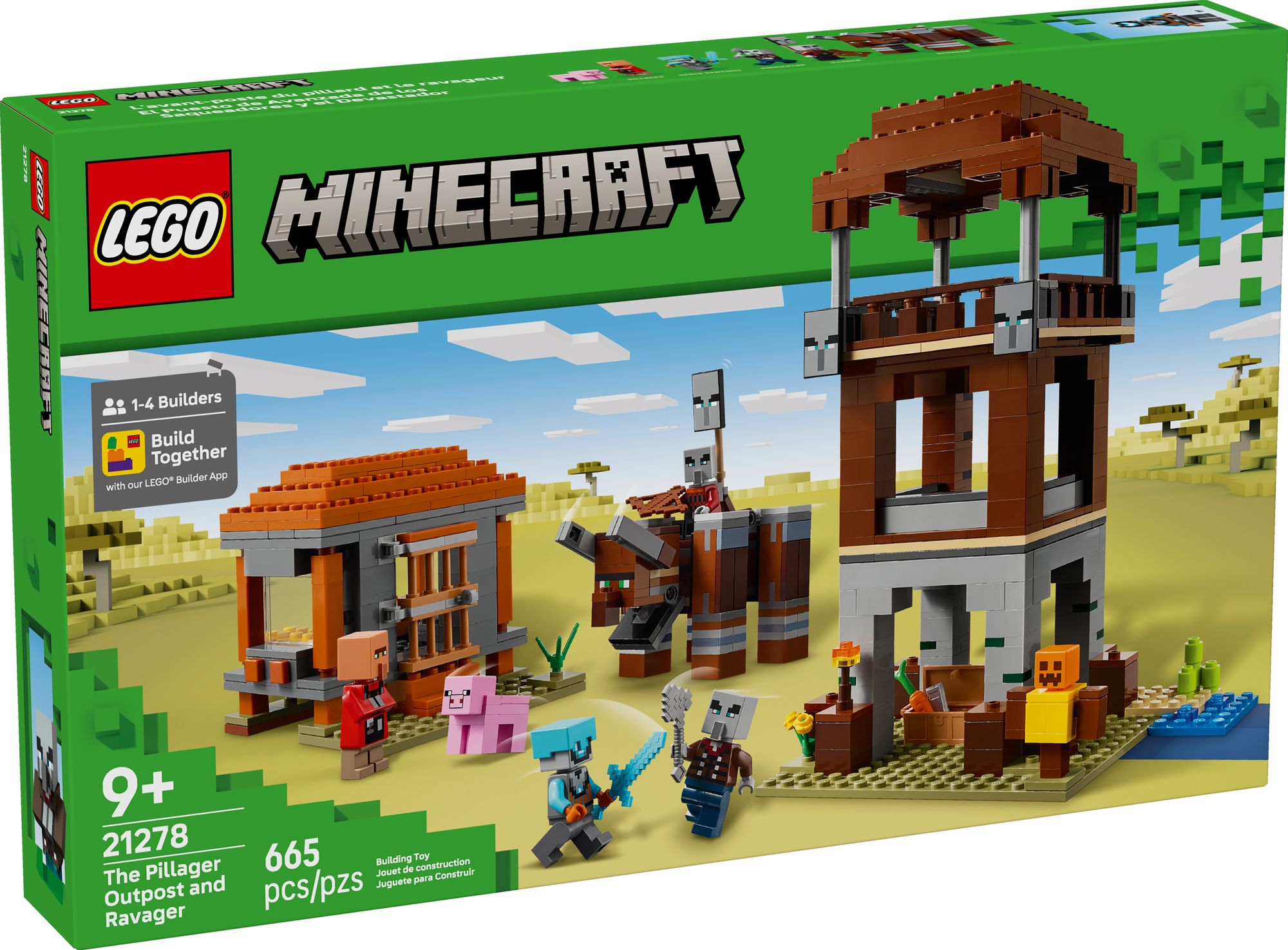 LEGO Minecraft The Pillager Outpost and Ravager 21278