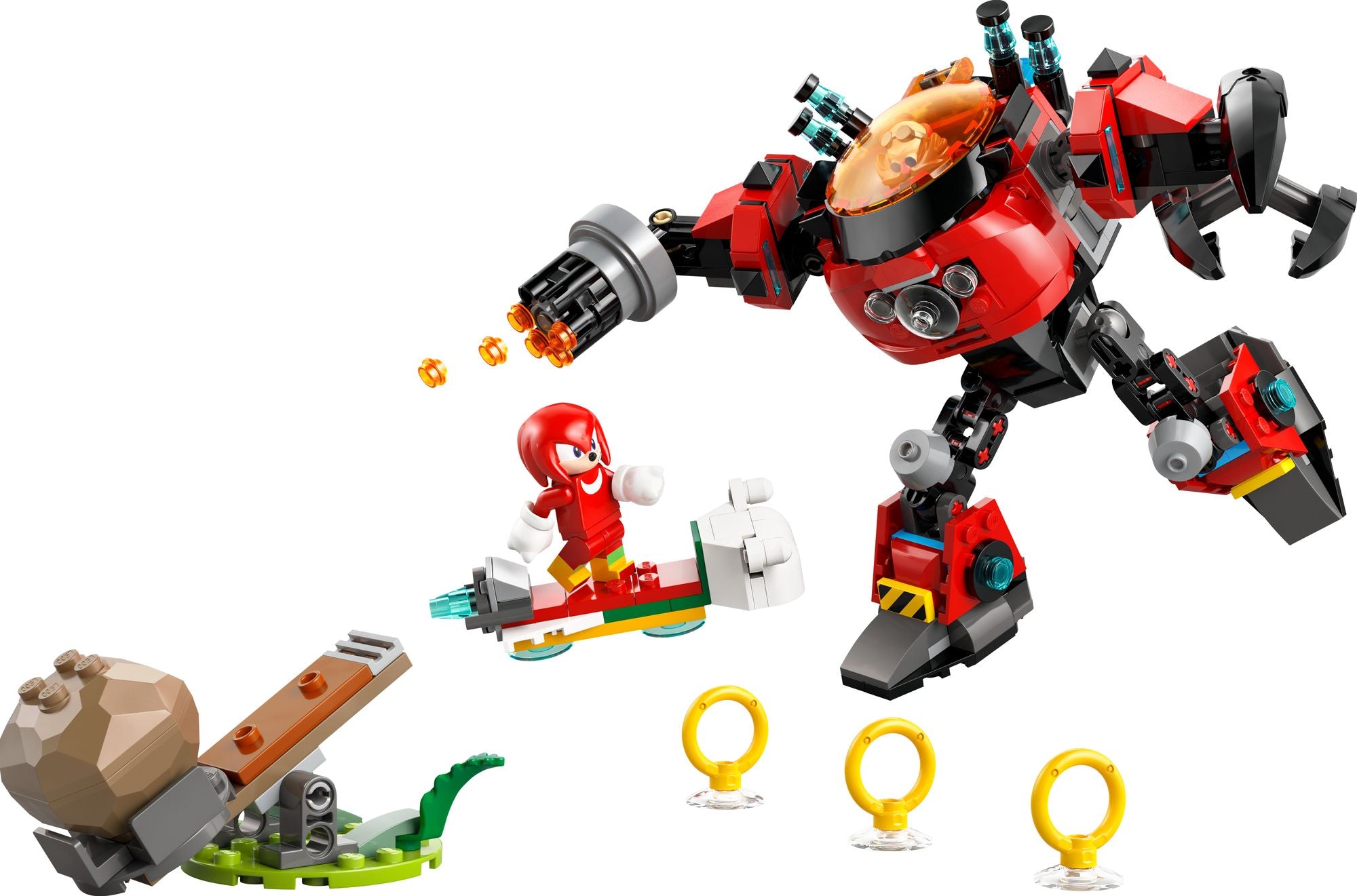 LEGO Sonic Knuckles vs. Dr. Eggman Egg Crusher Mech 77005