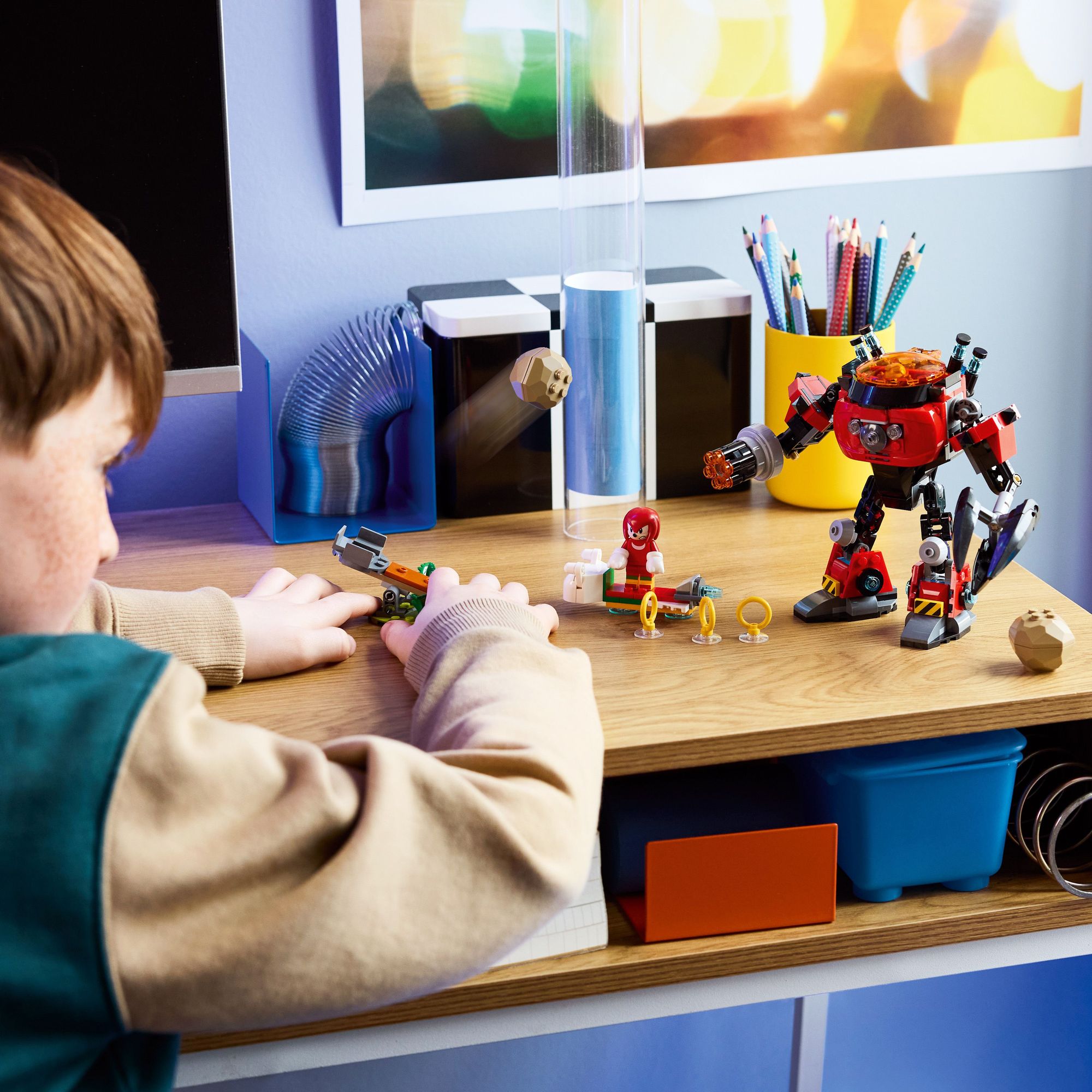 LEGO Sonic Knuckles vs. Dr. Eggman Egg Crusher Mech 77005