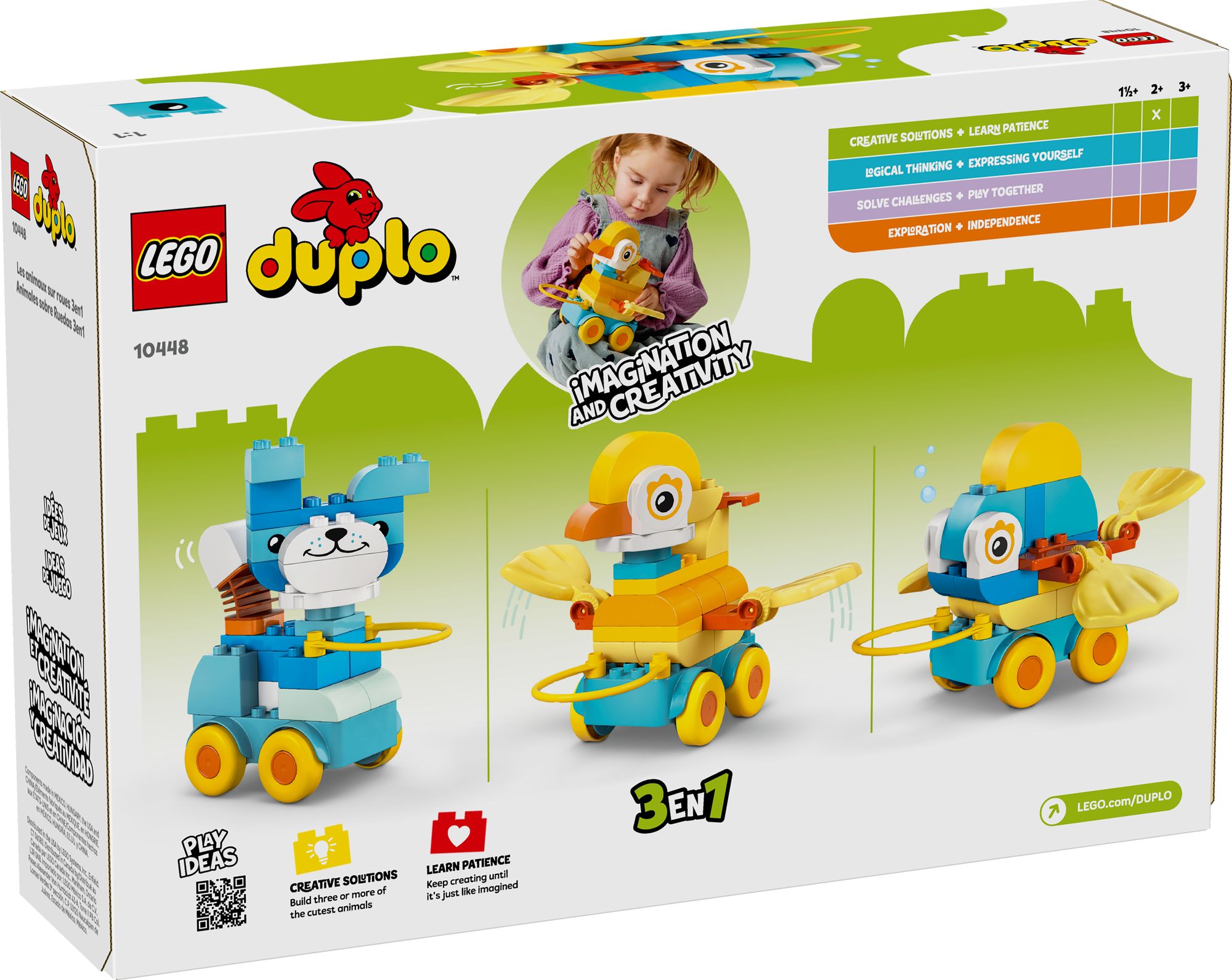 LEGO DUPLO Town 3in1 Animals on Wheels 10448
