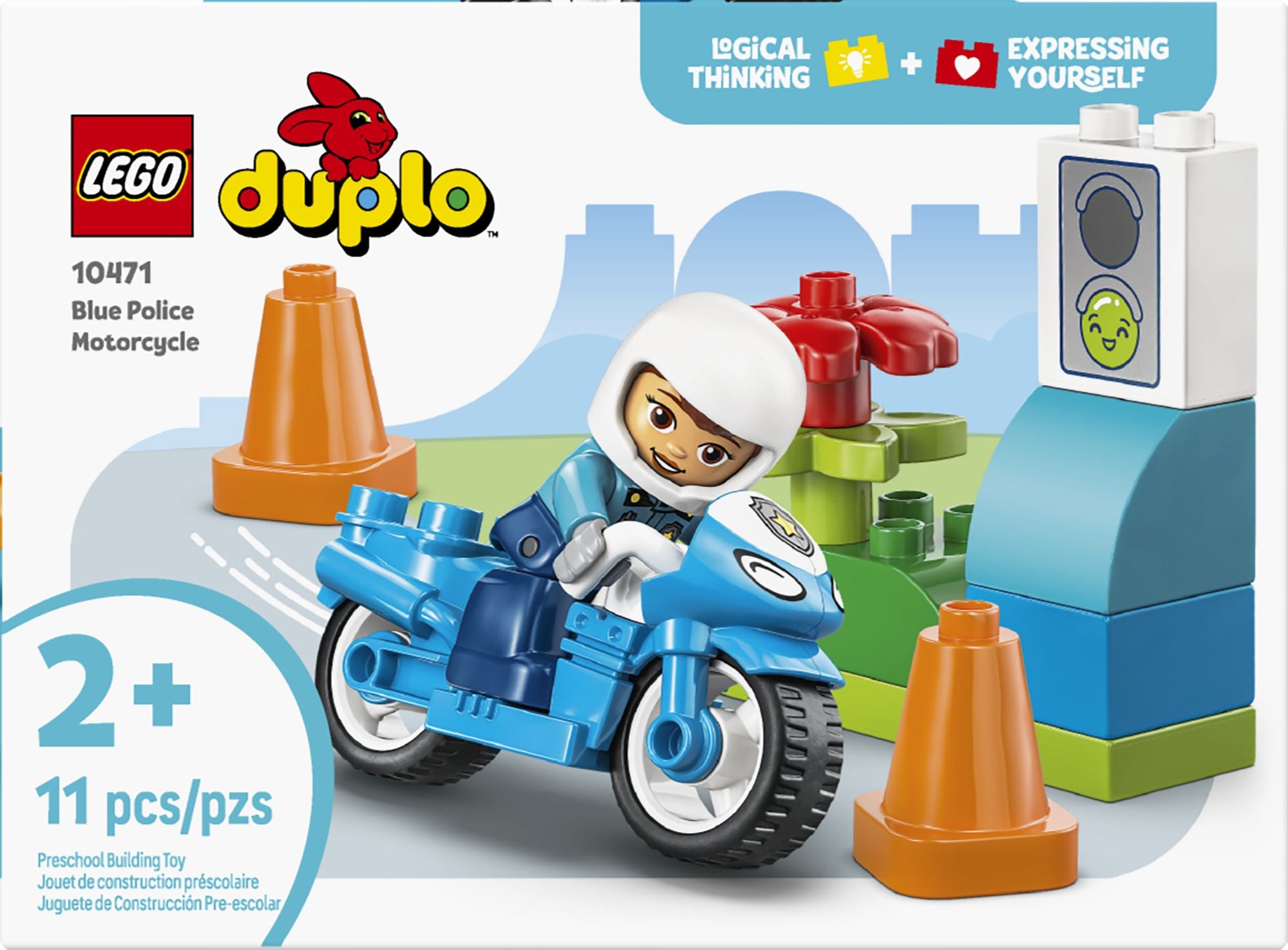LEGO DUPLO Town Blue Police Motorcycle 10471
