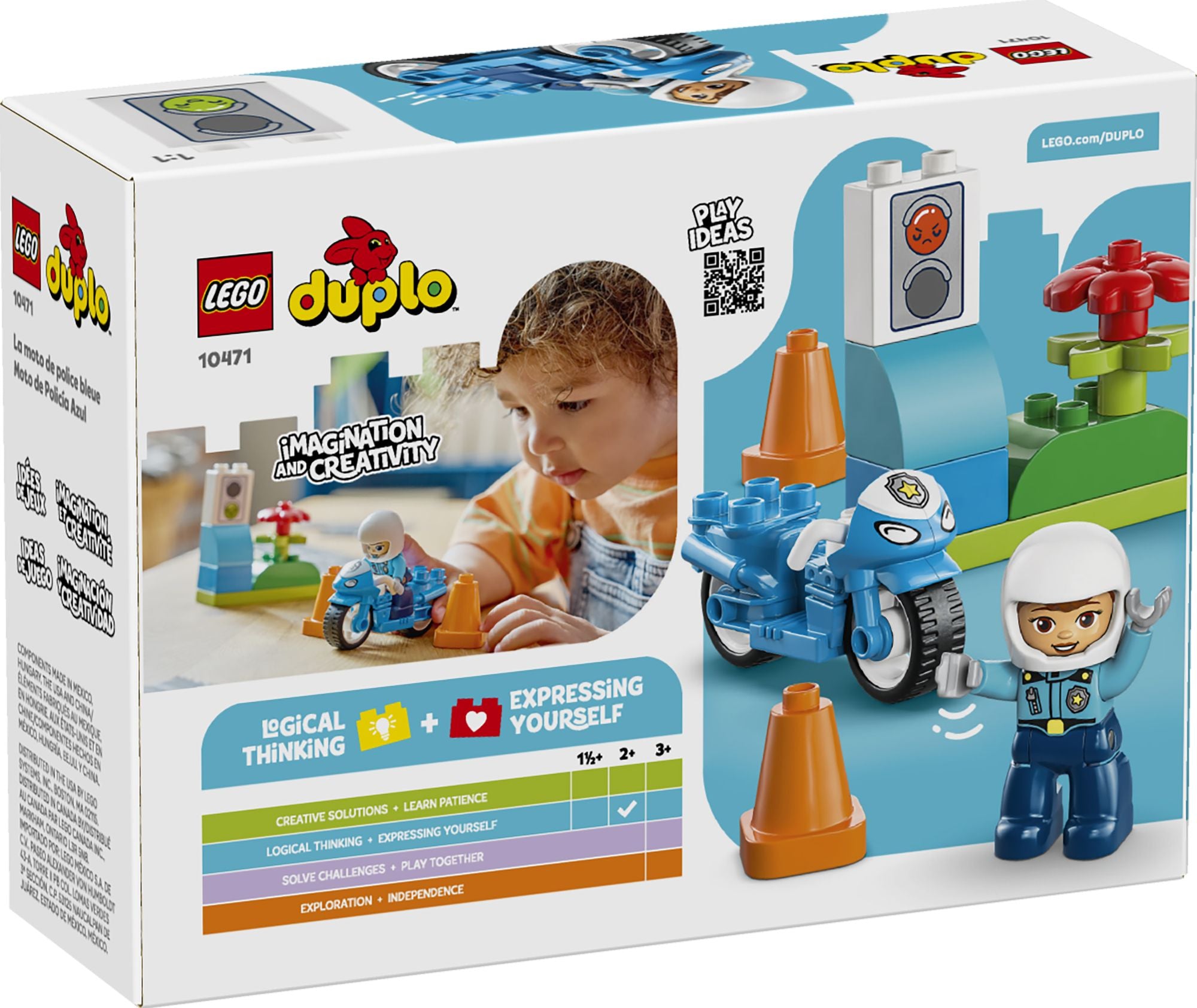 LEGO DUPLO Town Blue Police Motorcycle 10471