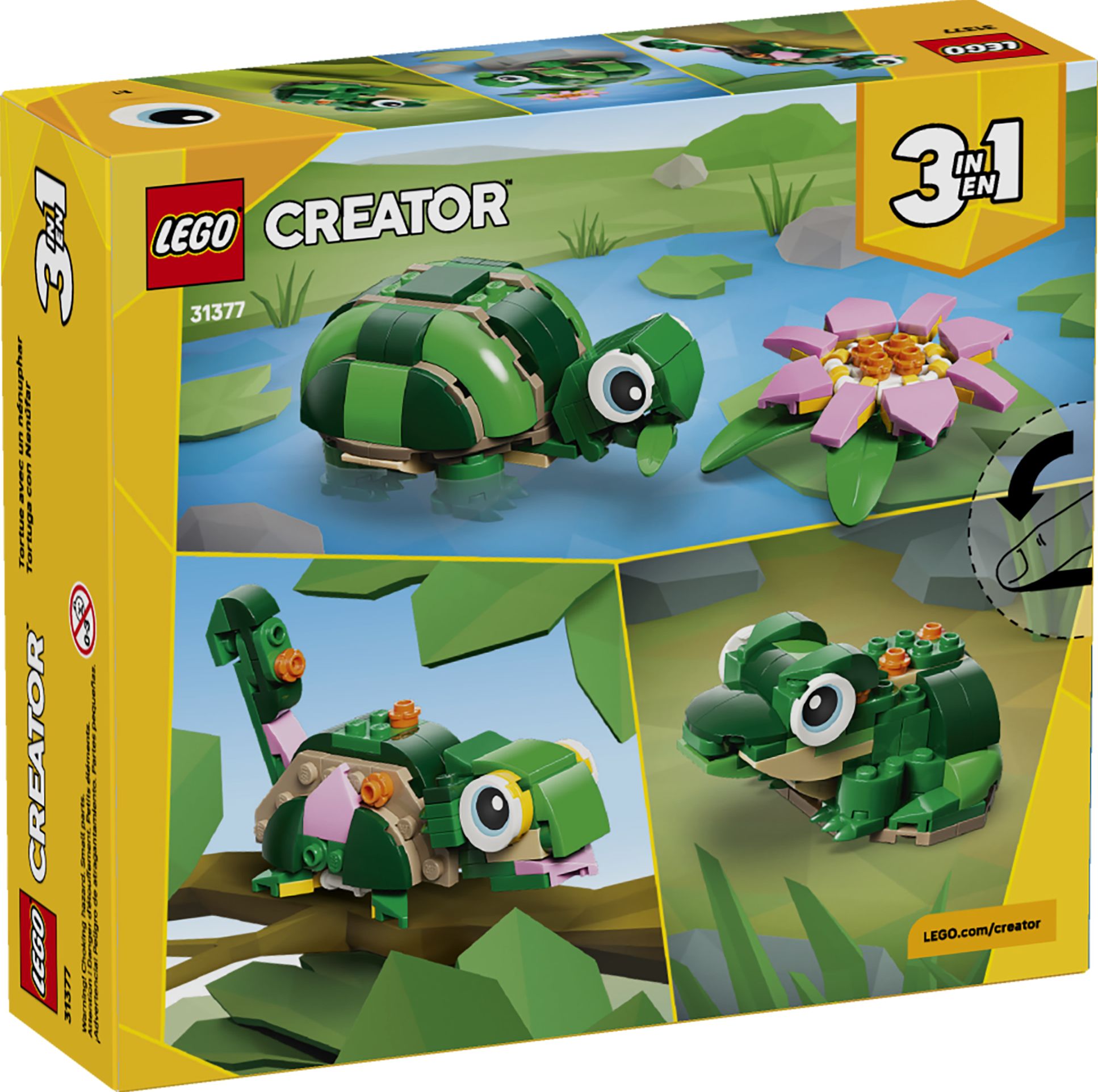 LEGO Creator Turtle with a Water Lily Flower 31377