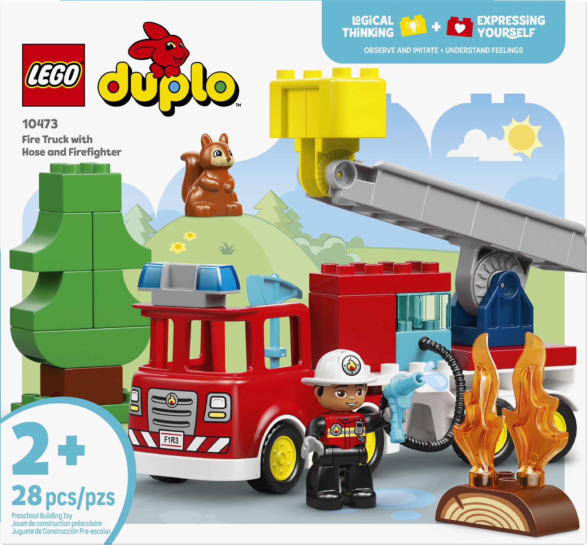 LEGO DUPLO Town Fire Truck with Hose and Firefighter 10473