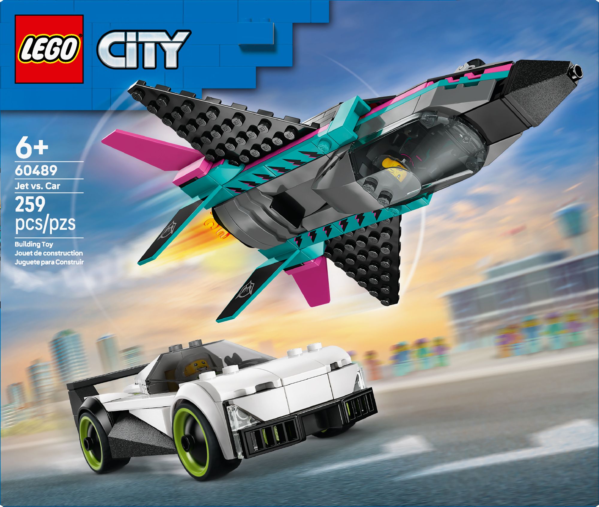 LEGO City Jet vs. Car 60489