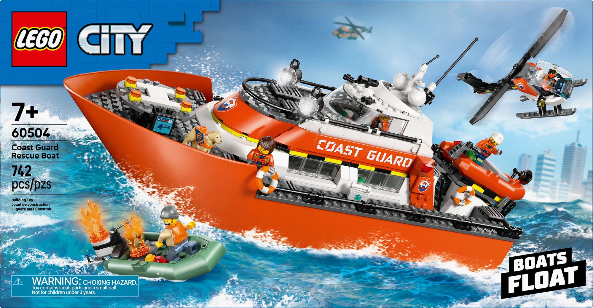 LEGO City Coast Guard Rescue Boat & Helicopter 60504