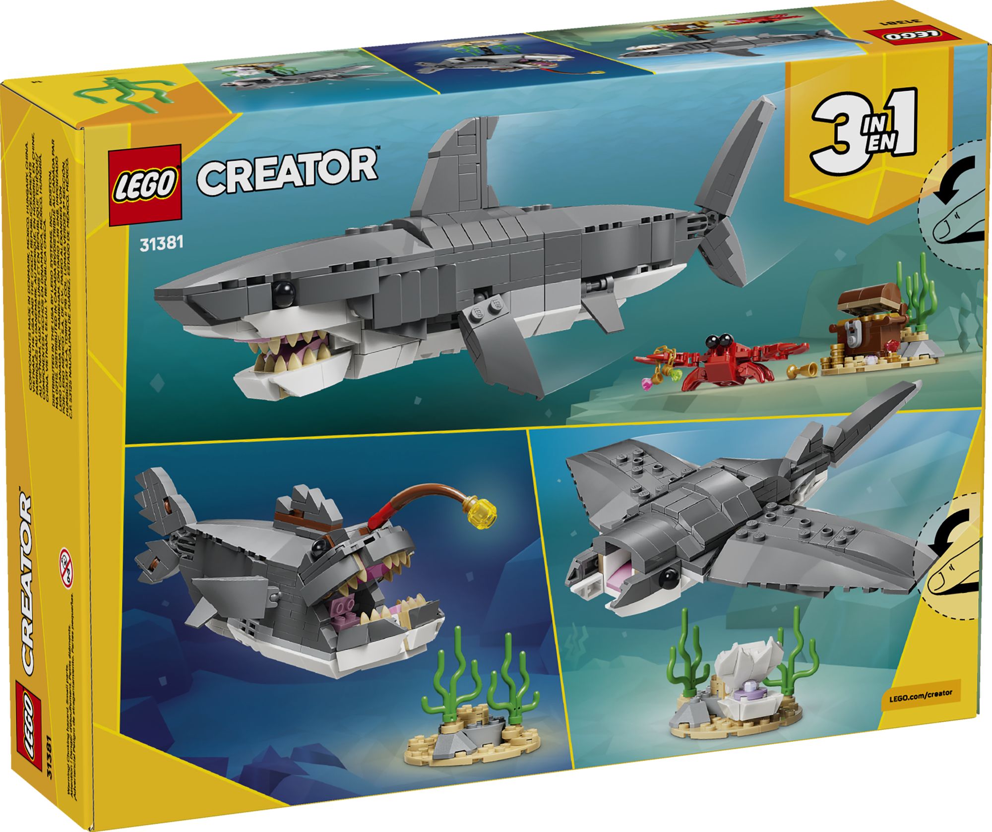 LEGO Creator Fierce Shark with a Treasure Chest 31381