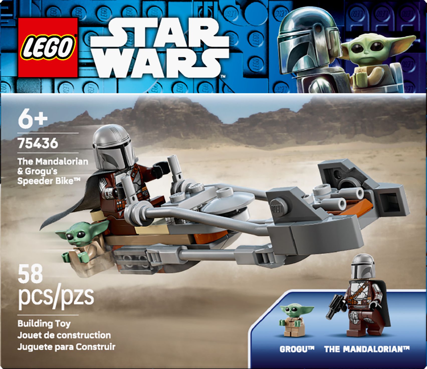 LEGO Star Wars The Mandalorian & Grogu's Speeder Bike - 75436
