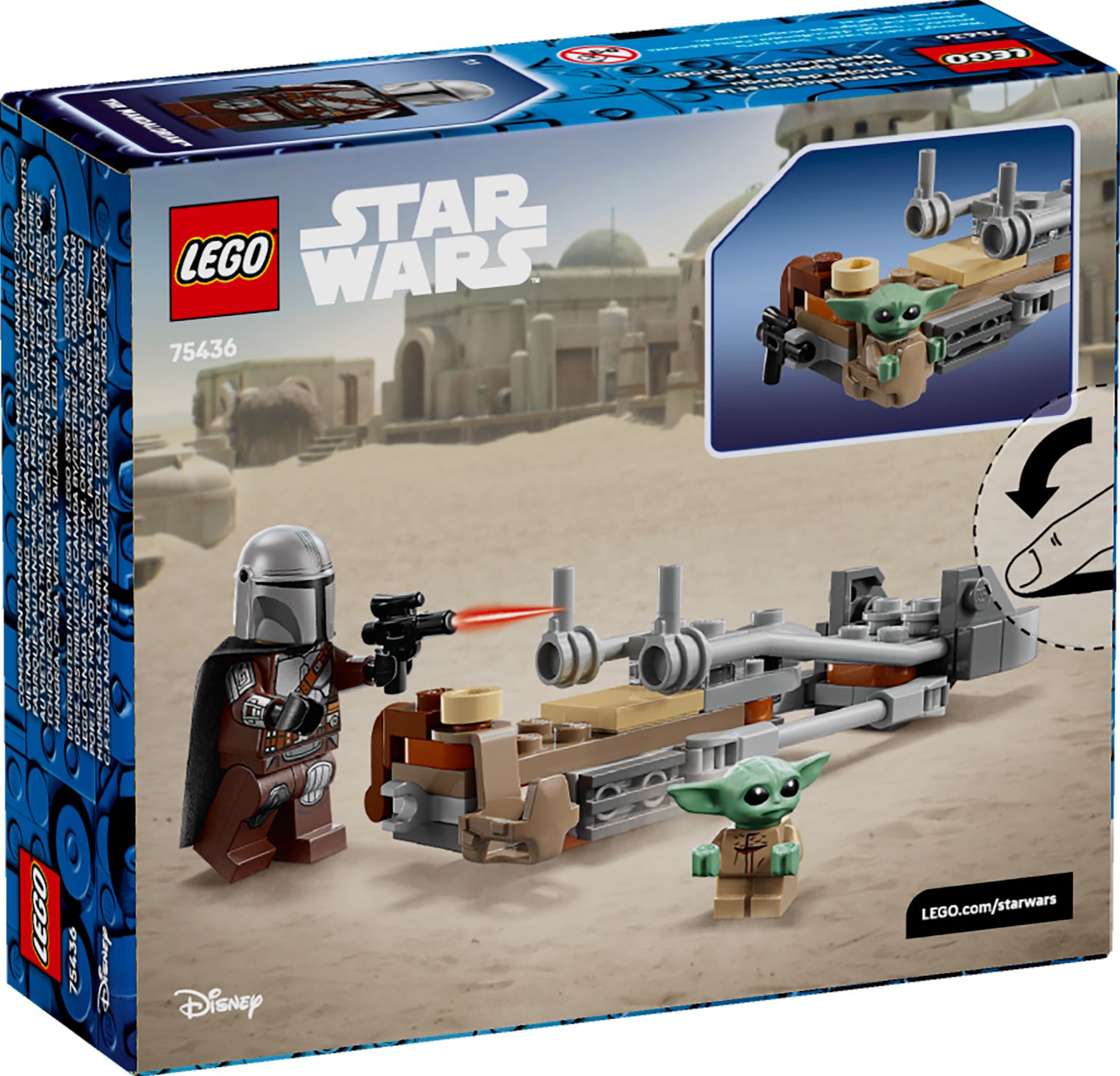 LEGO Star Wars The Mandalorian & Grogu's Speeder Bike - 75436