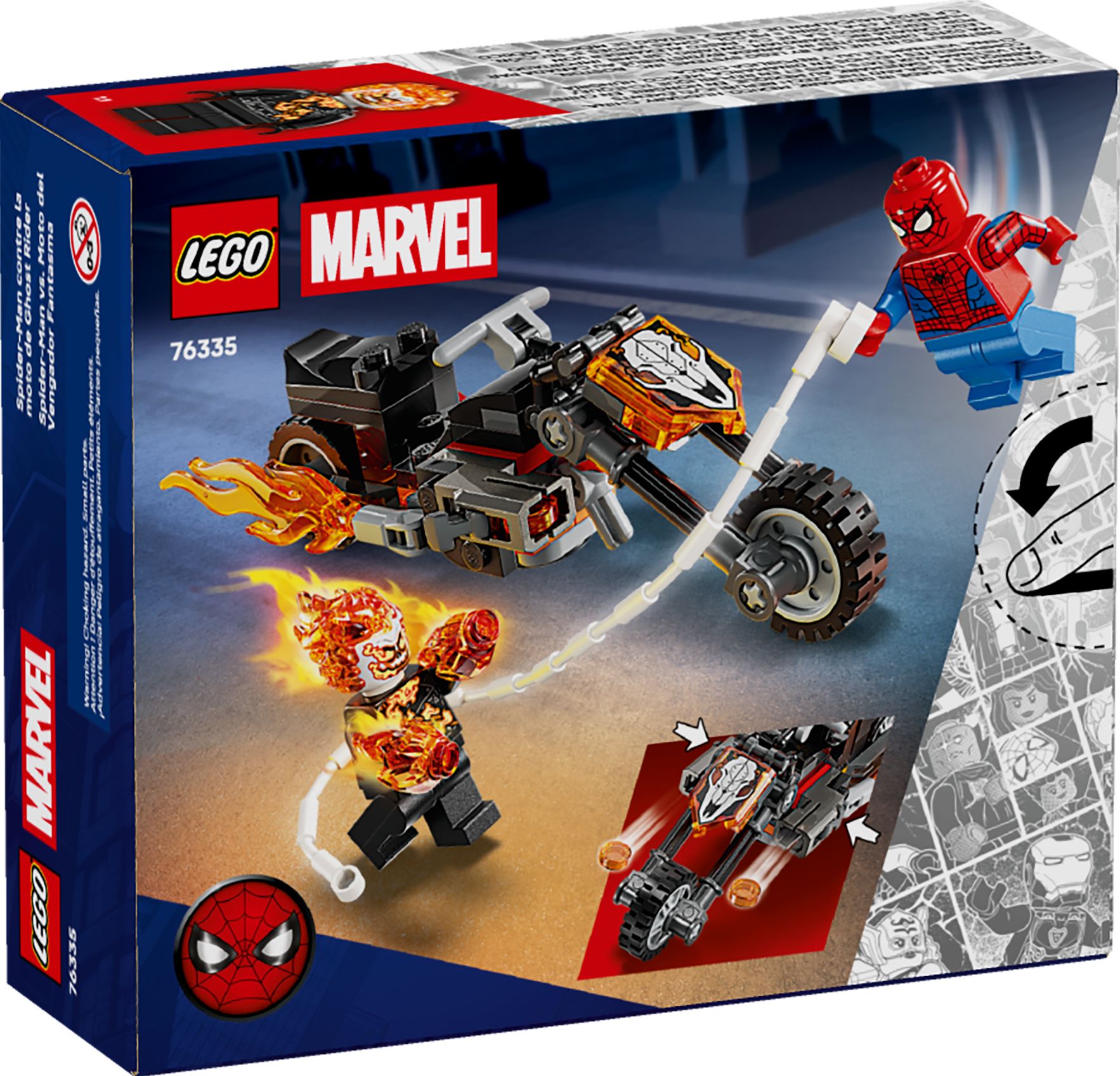 LEGO Super Heroes Marvel Spider-Man vs. Ghost Rider Motorcycle 76335