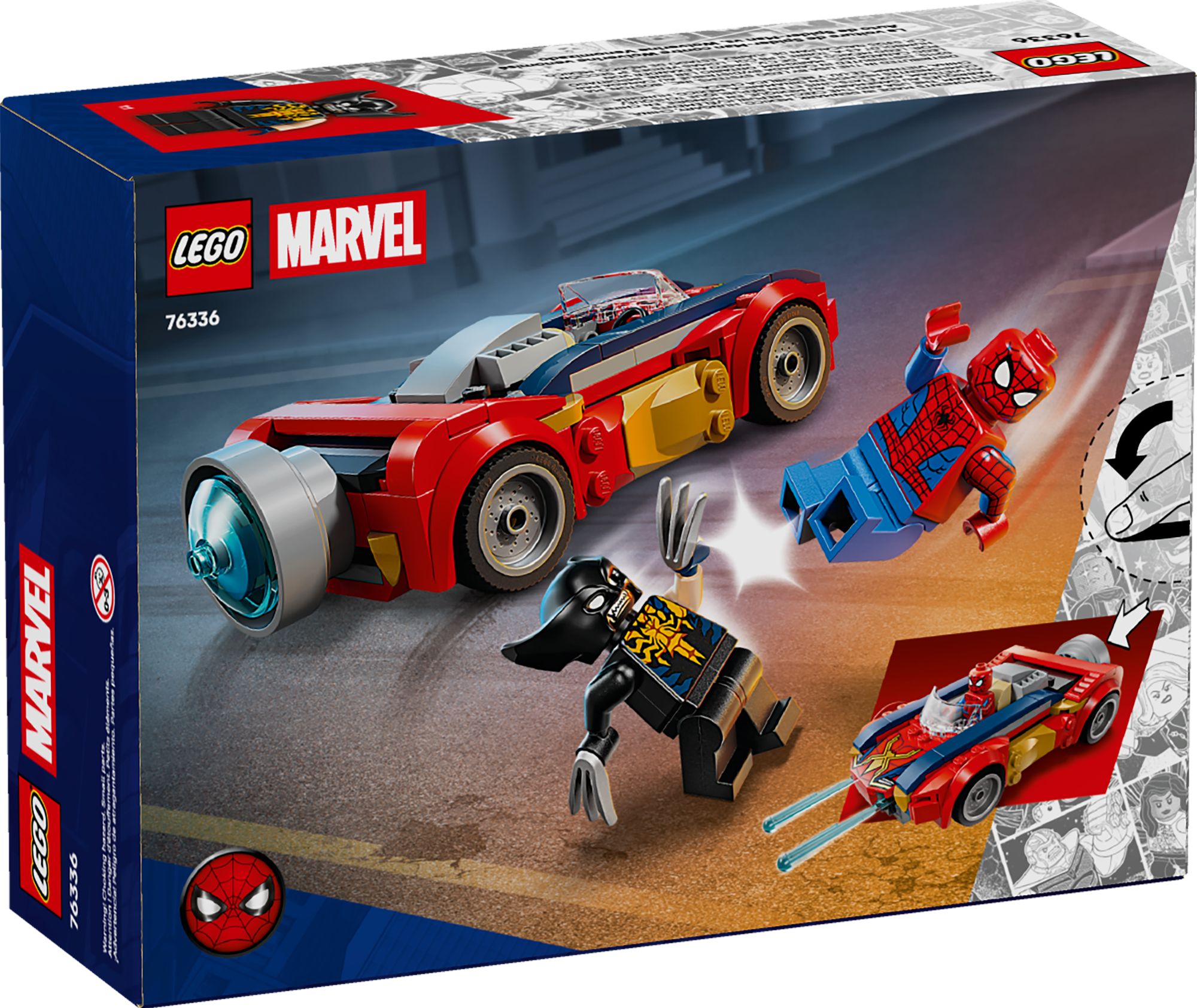 LEGO Super Heroes Marvel Spider-Man Car vs. Venomized Wolverine 76336