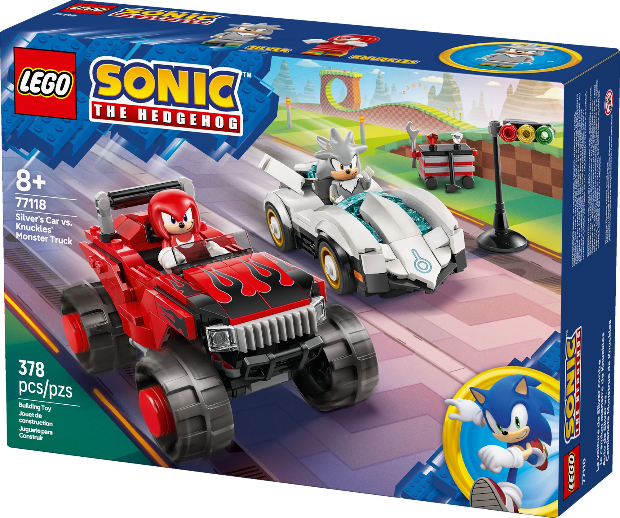 LEGO Sonic Silver's Car vs. Knuckles' Monster Truck 77118