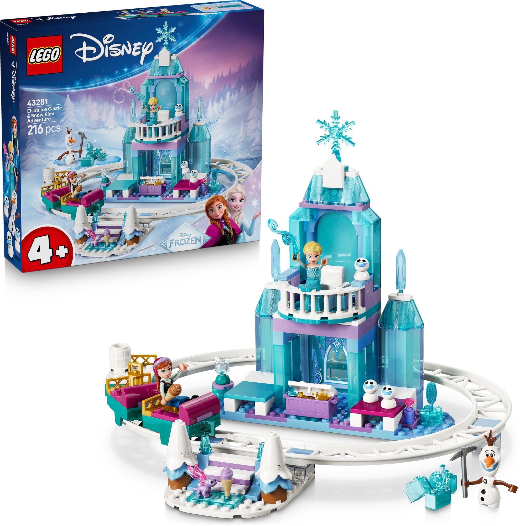 LEGO Disney Elsa's Ice Castle & Snow Ride Adventure 43281
