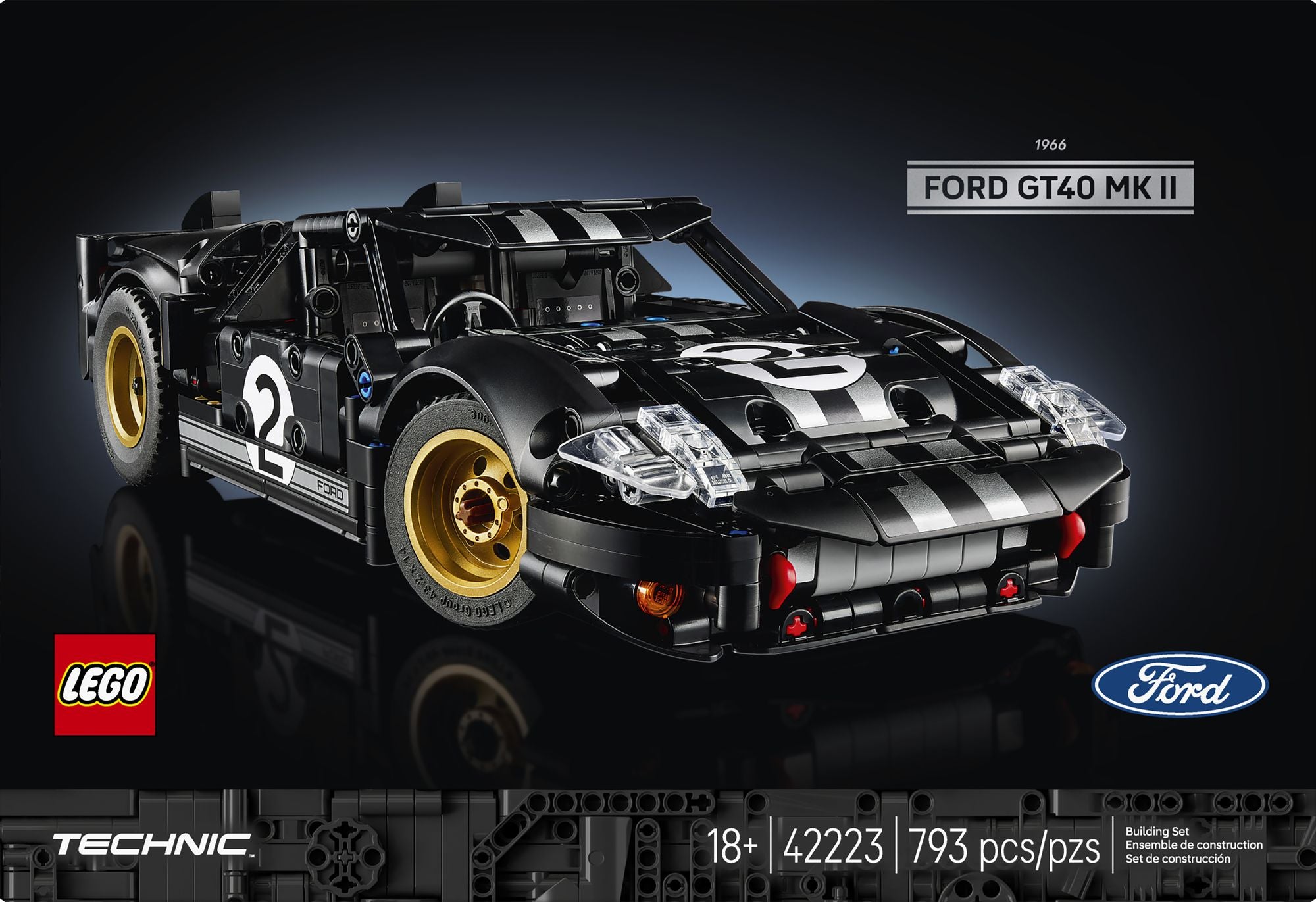 LEGO Technic 1966 Ford GT40 MKII Race Car 42223