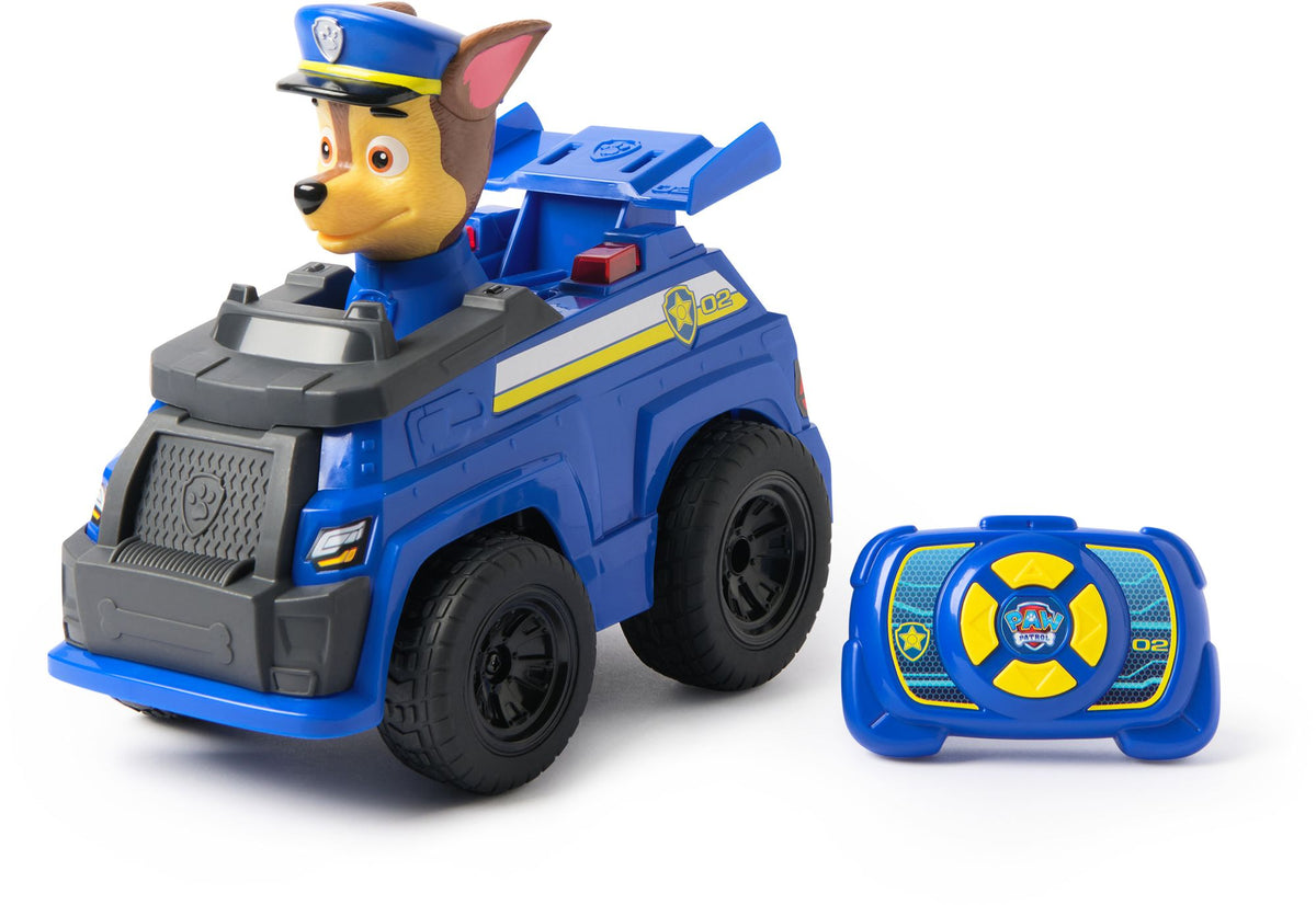 PAW Patrol Chase RC Action Cruiser, Remote Control Car with LED Lights & Easy-Steer Controller, Pretend Play Kids Toys for Boys & Girls Ages 3 and Up