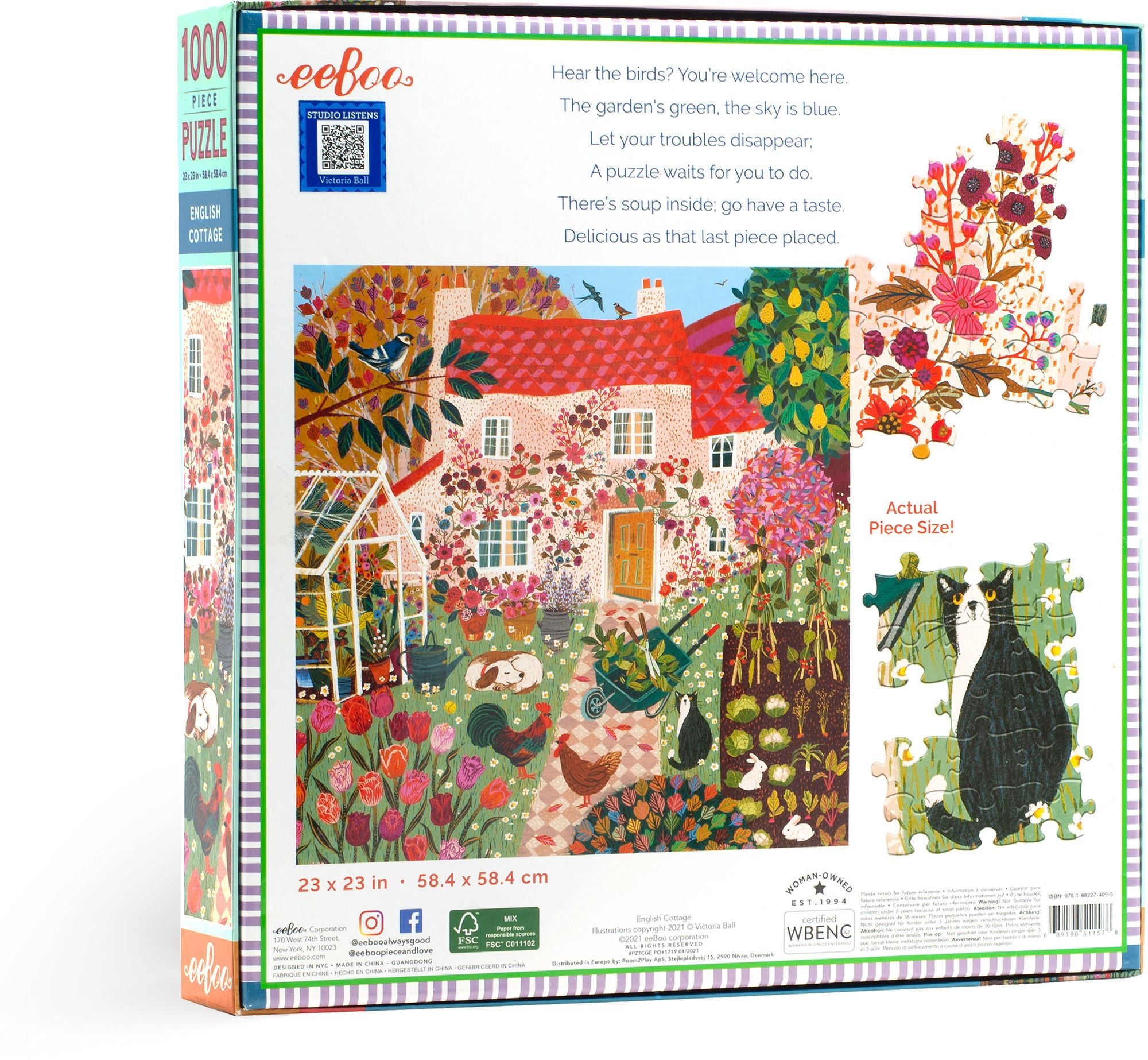 English Cottage 1,000 Piece Square Puzzle