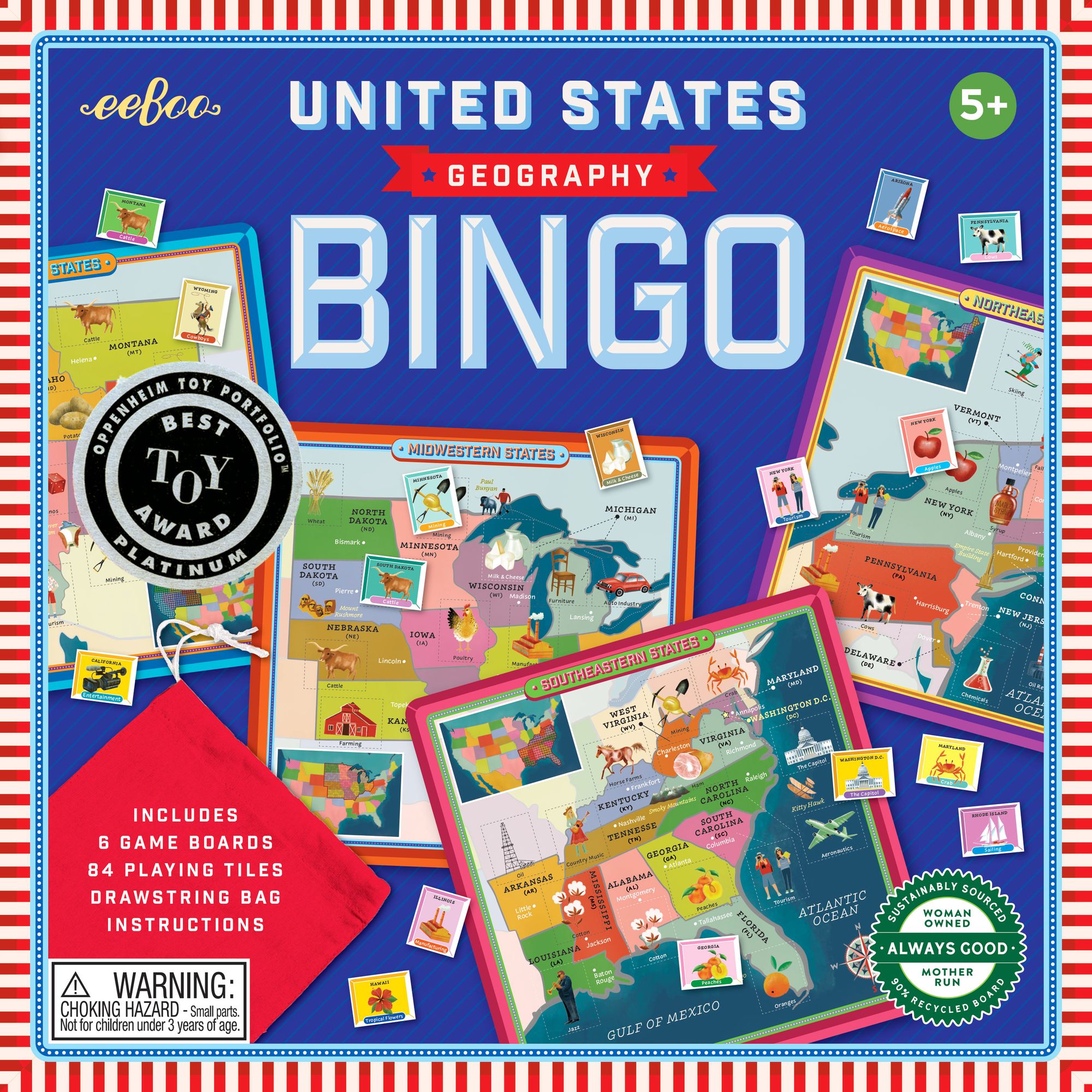 United States of America Bingo Game