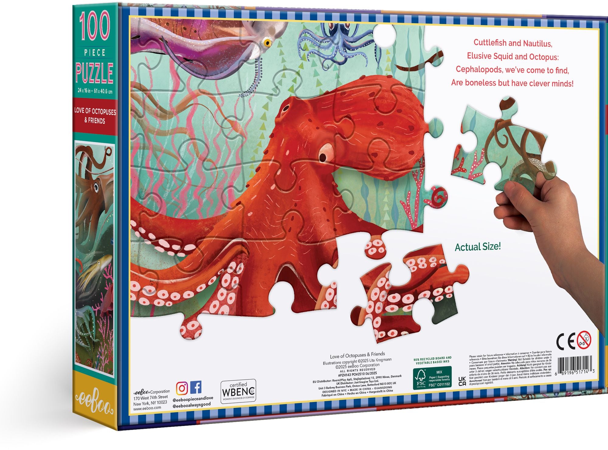 Love of Octopuses & Friends 100 Piece Puzzle