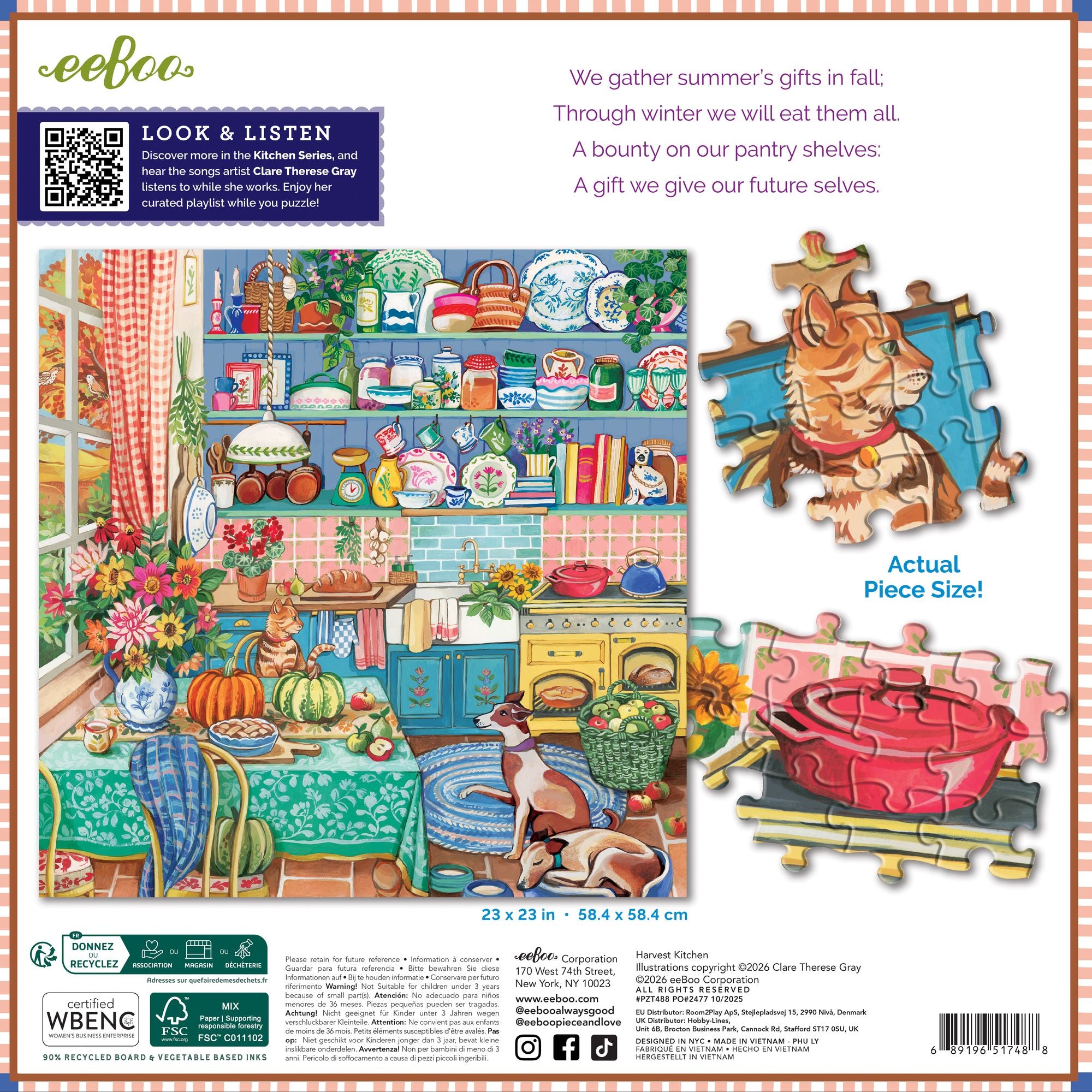 Harvest Kitchen 1000 Piece Square Puzzle