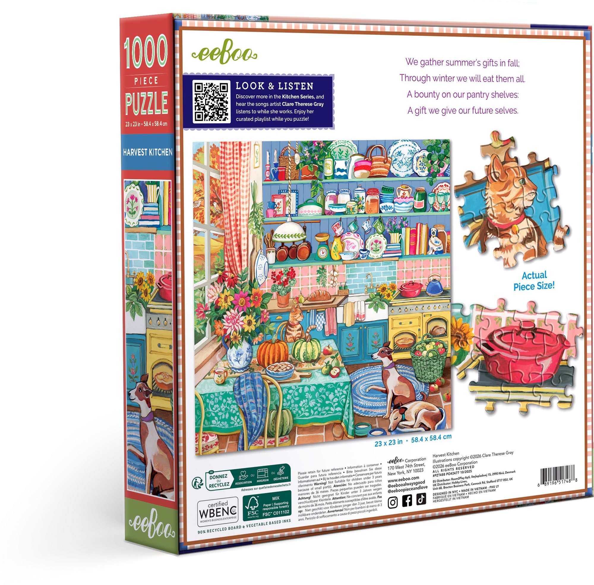 Harvest Kitchen 1000 Piece Square Puzzle