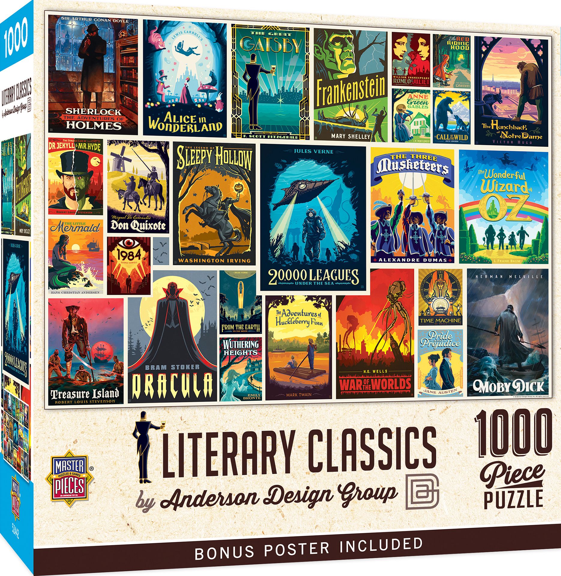 Literary Classics Collage 1000 Piece Puzzle by Anderson Design Group