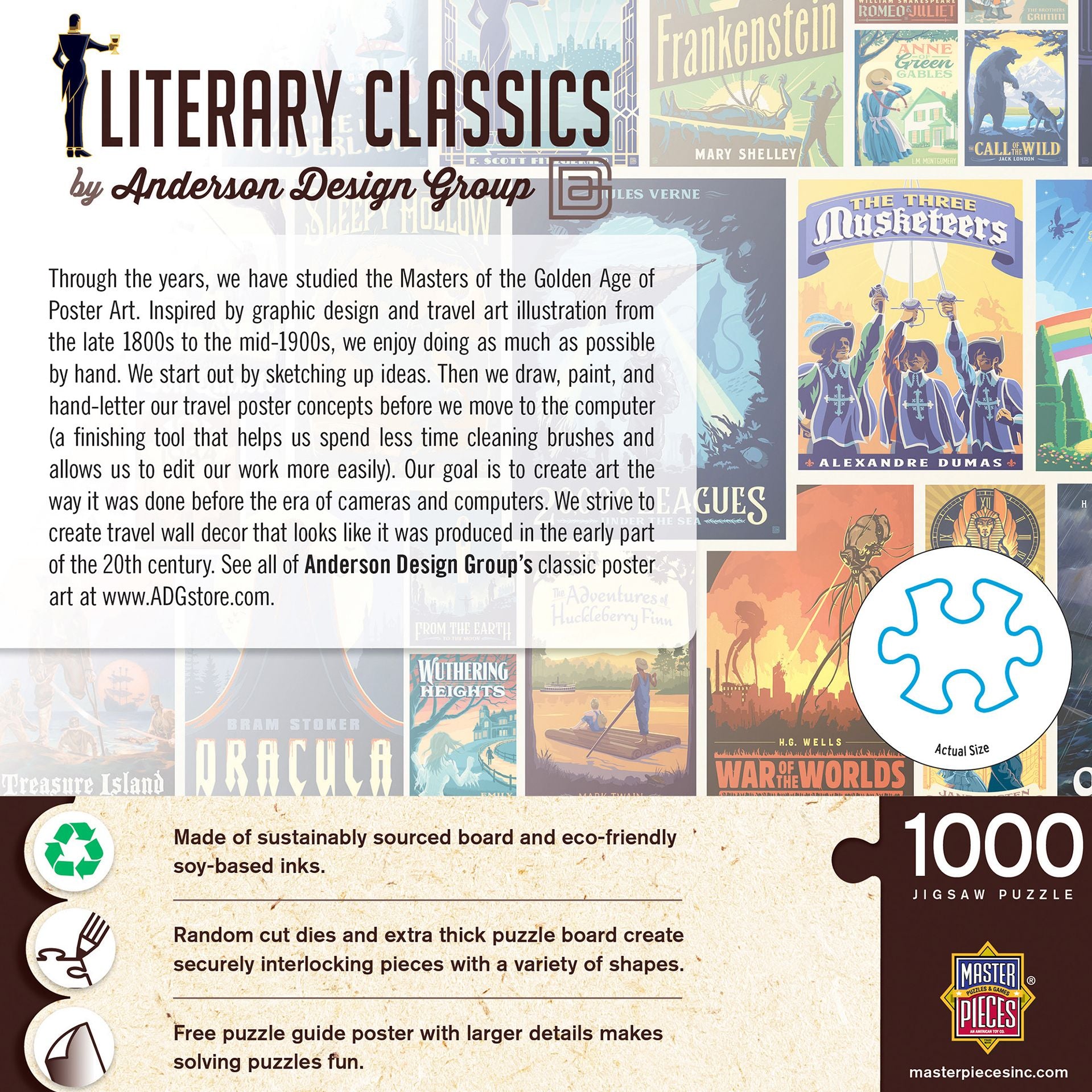 Literary Classics Collage 1000 Piece Puzzle by Anderson Design Group