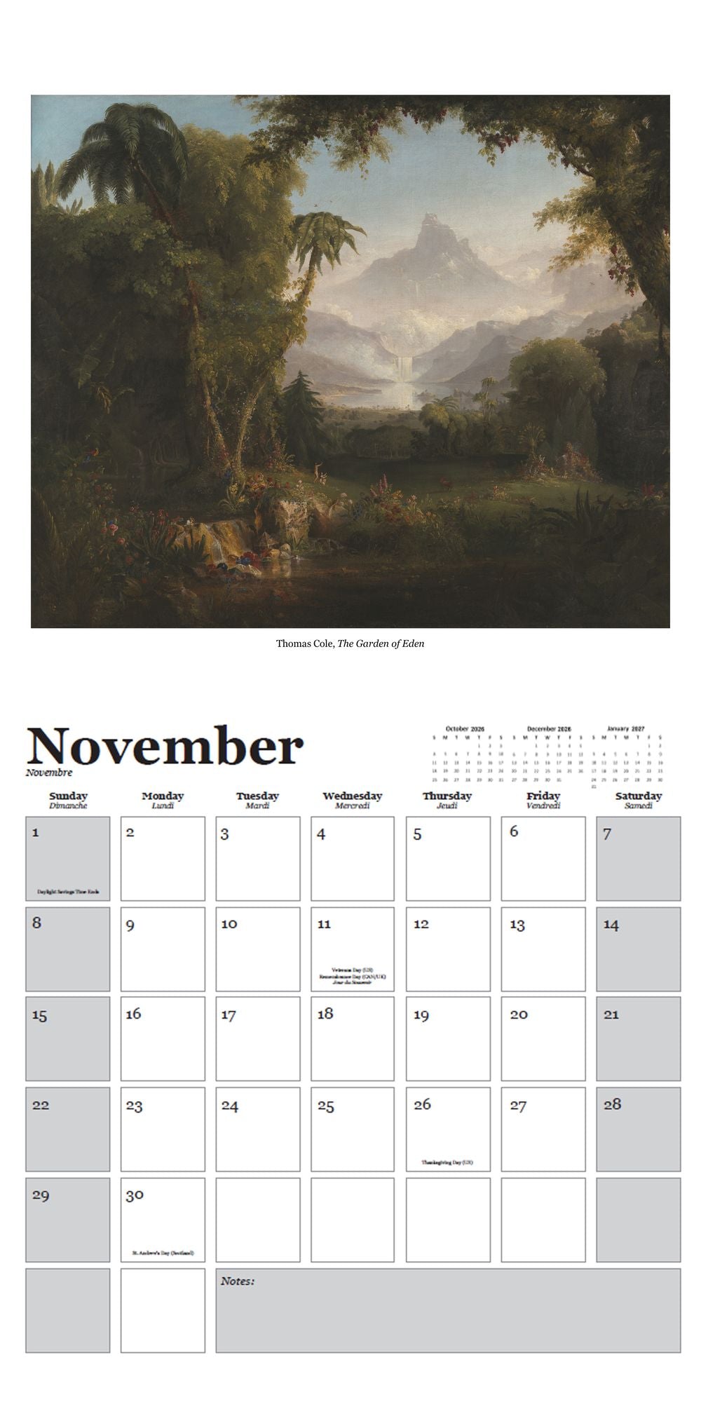 2026 Gardens Wall Calendar