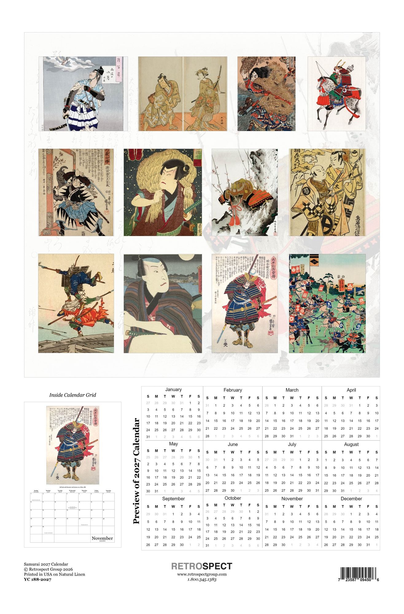 2027 Samurai Oversized Calendar