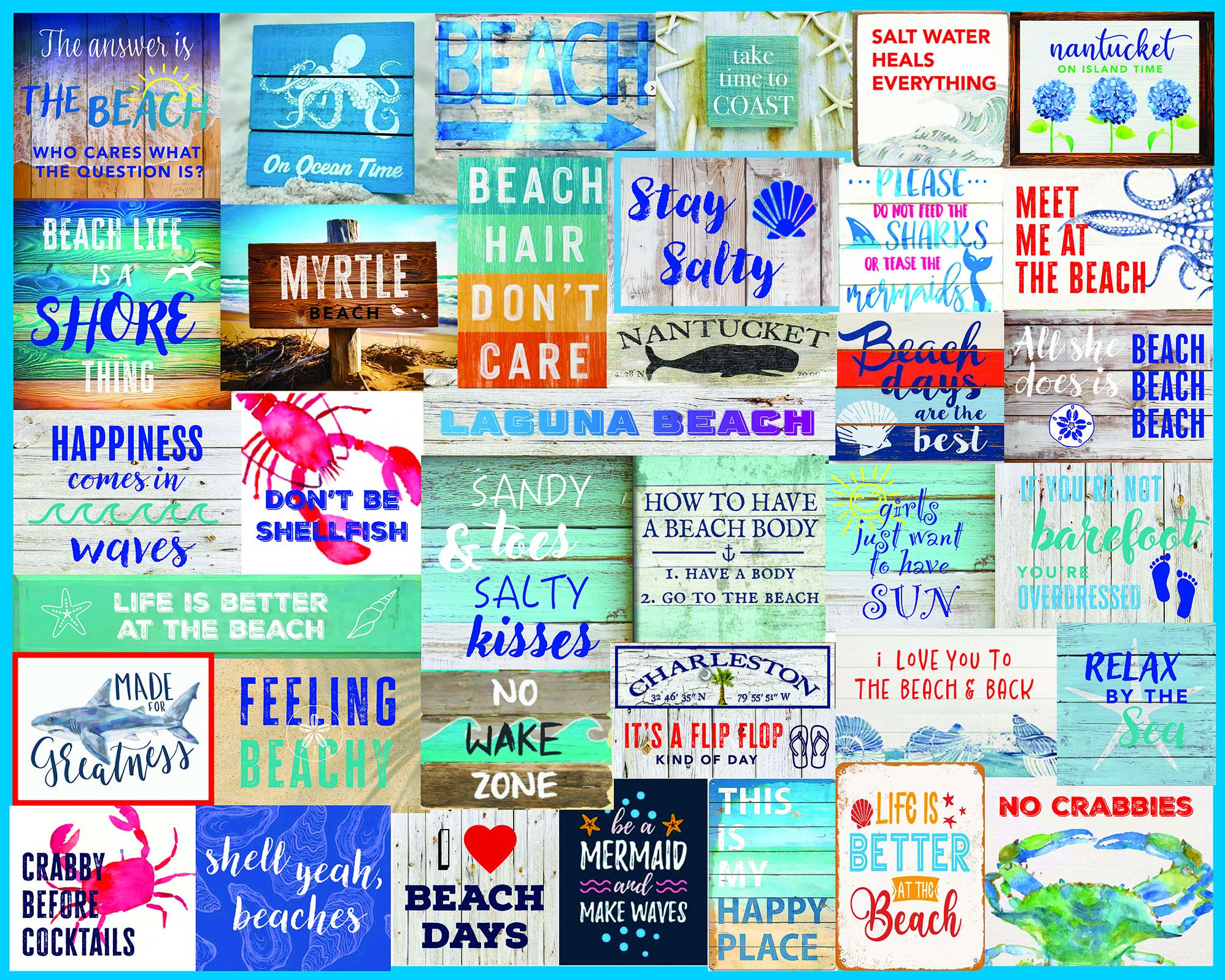 I Love the Beach - 1000 Piece Jigsaw Puzzle