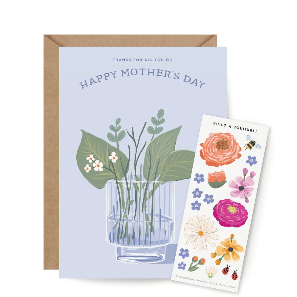 Mother's Day Bouquet Sticker Scene Card