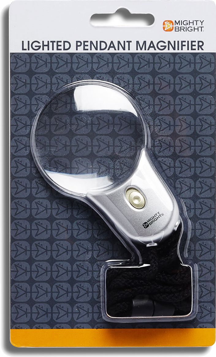 Lighted Pendant Magnifier, Silver