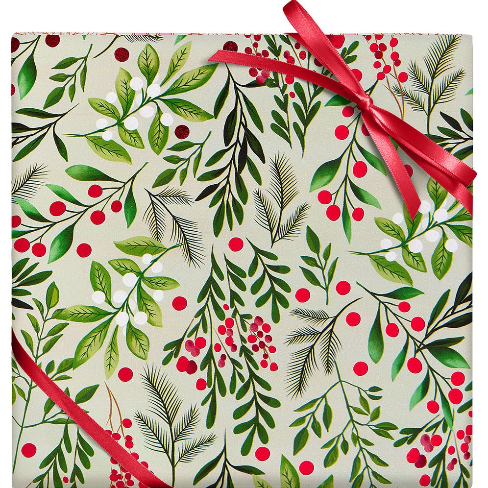 Botanical Holly Continuous Roll Wrap