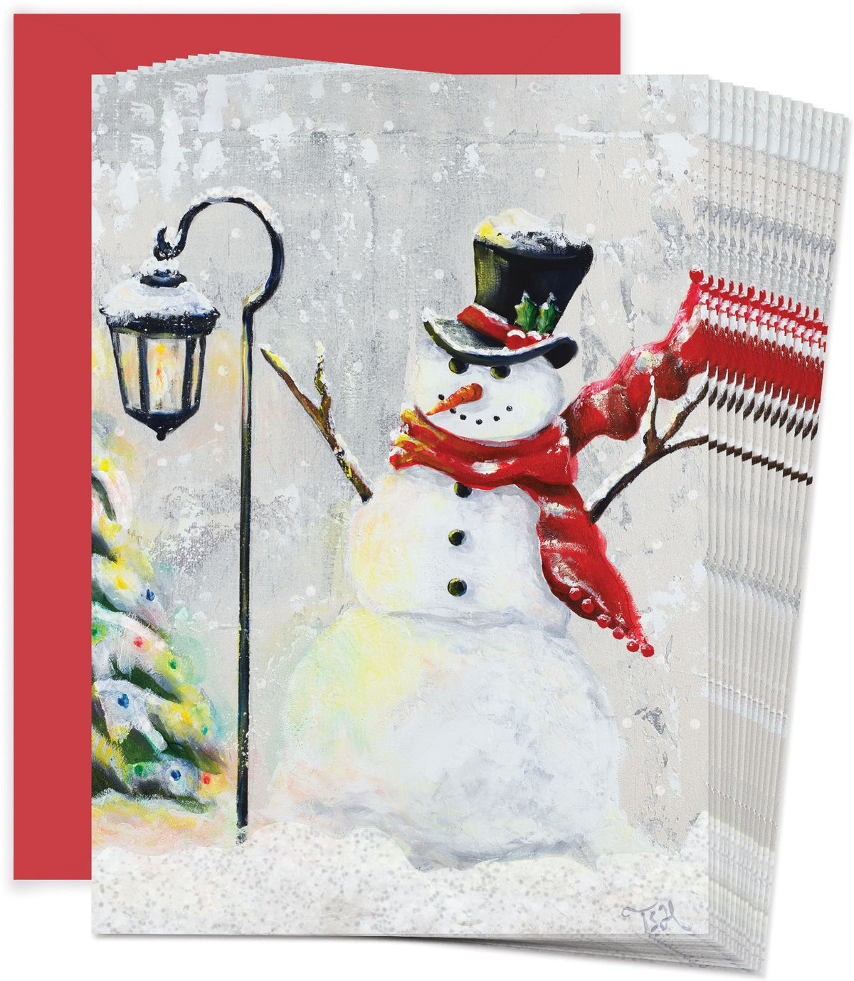 Jolly Snowman Holiday Stationery Set of 14