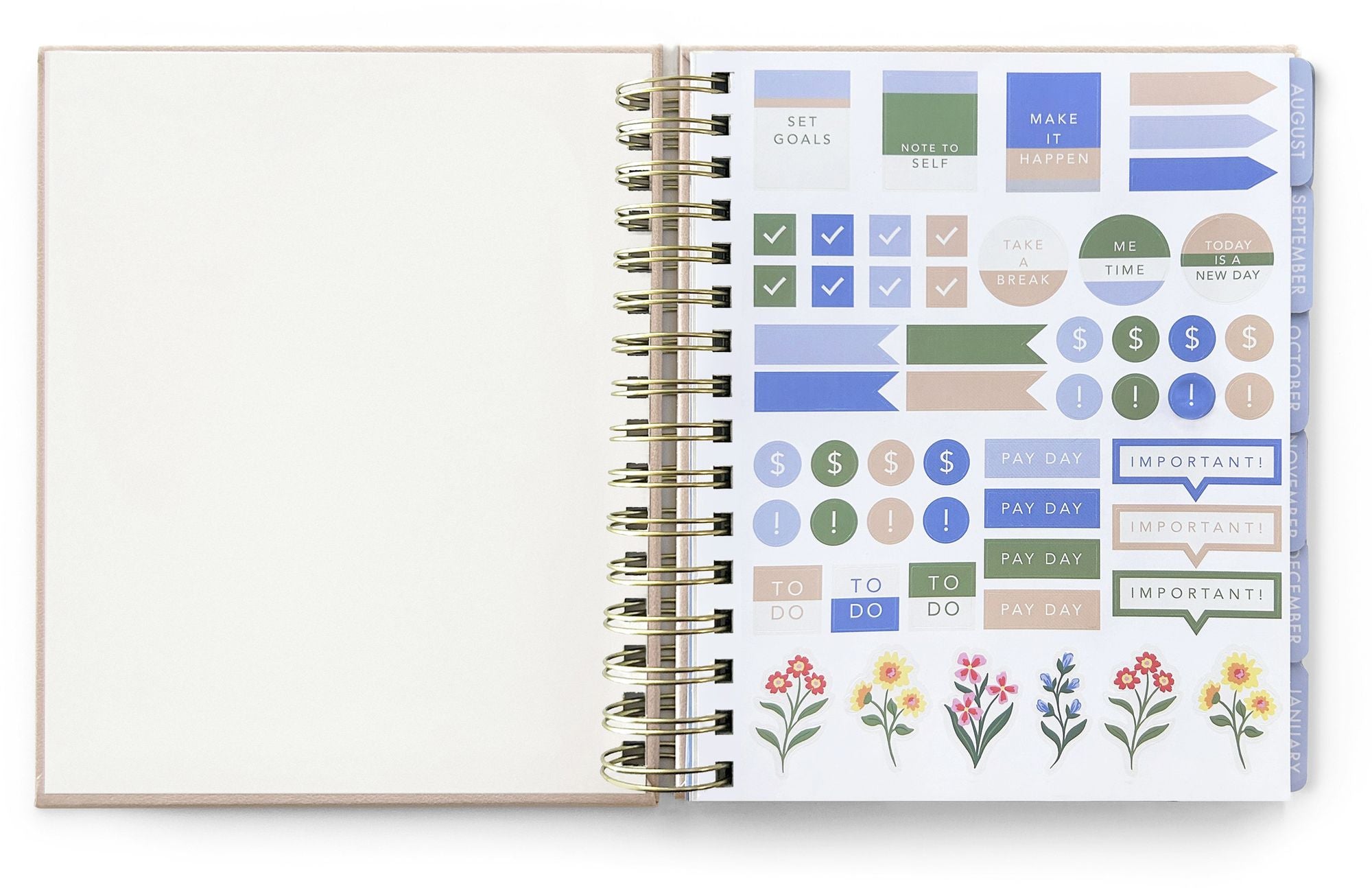 2026-2027 Floral Sprigs Die-cut 17-Month Planner