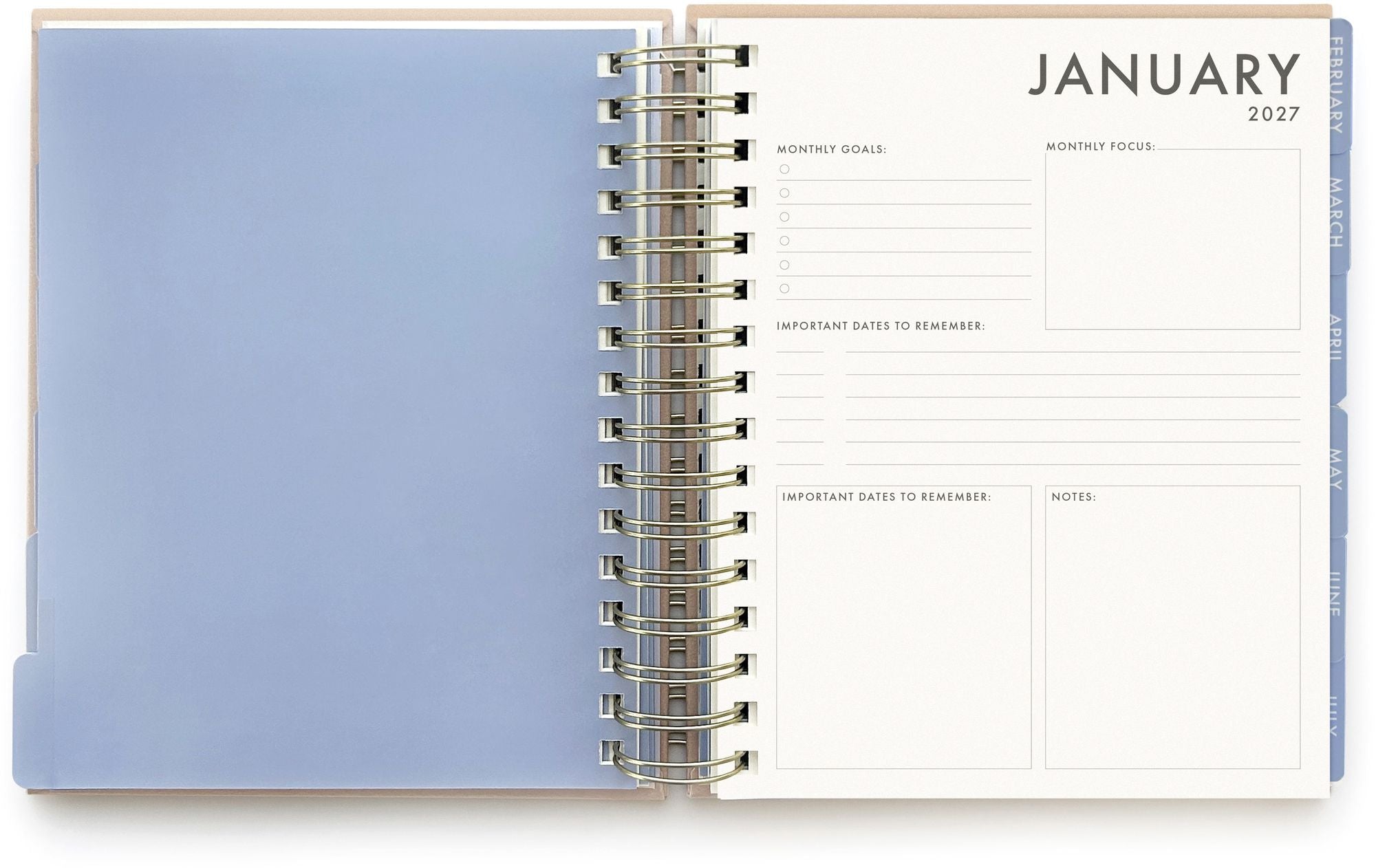 2026-2027 Floral Sprigs Die-cut 17-Month Planner